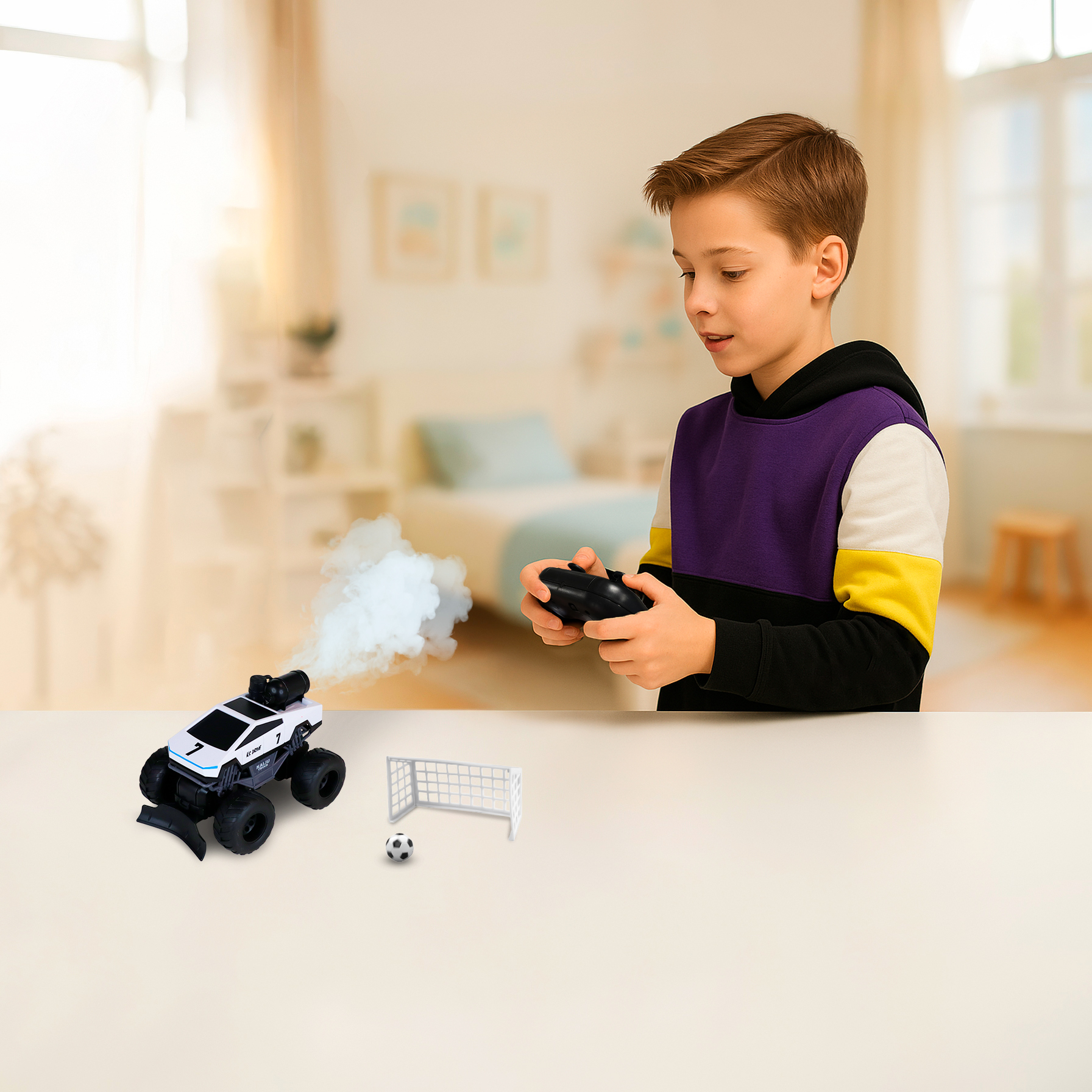 Автомобіль KS Drive на р/к – Cyber Ride вихлопна пара, білий (SL-6076RH)фото10