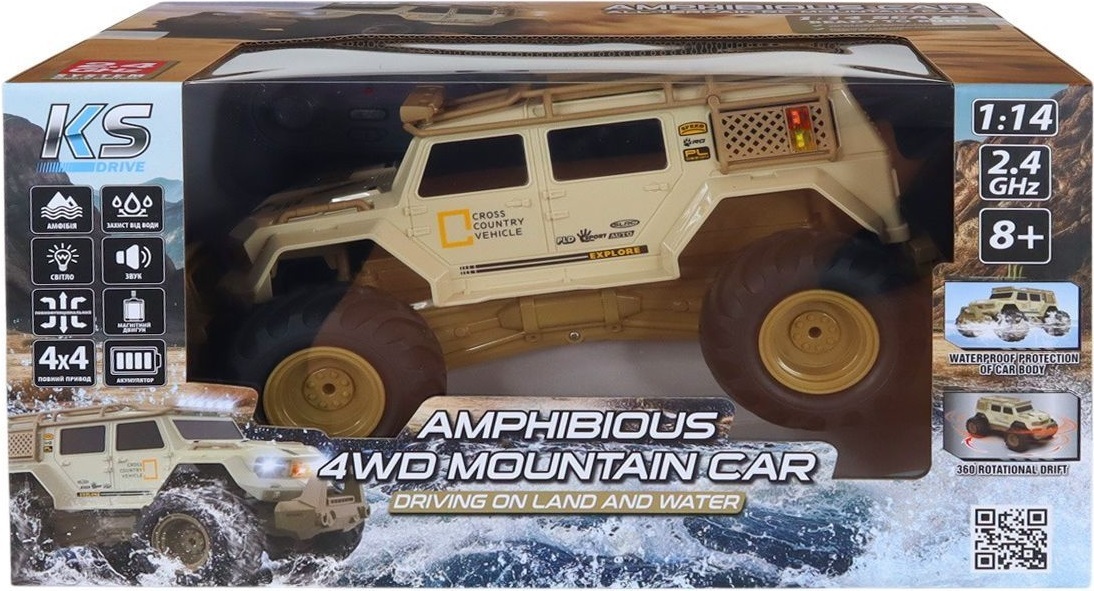 Автомобіль KS Drive на р/к – Amphibious 4WD (світло, звук) (SL-8018ARH)фото9