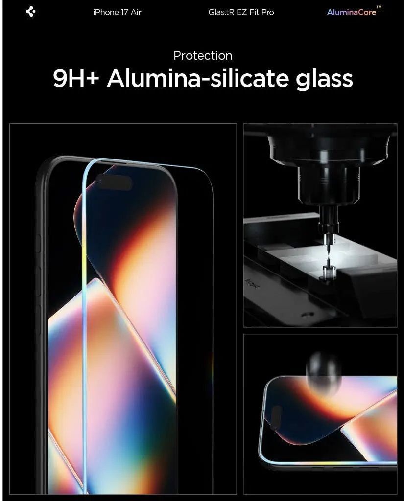 Захисне скло Spigen для Apple iPhone 17 Air Glas.tR EZ Fit Pro (AGL09870)фото