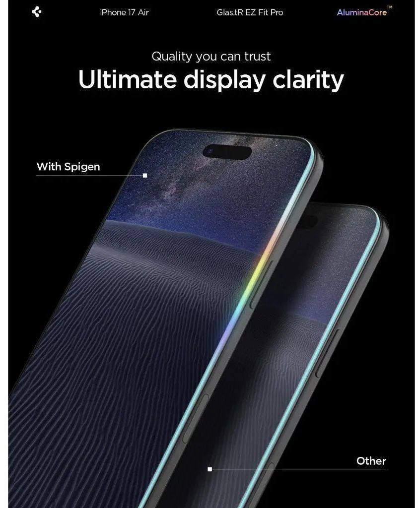 Захисне скло Spigen для Apple iPhone 17 Air Glas.tR EZ Fit Pro (AGL09870)фото