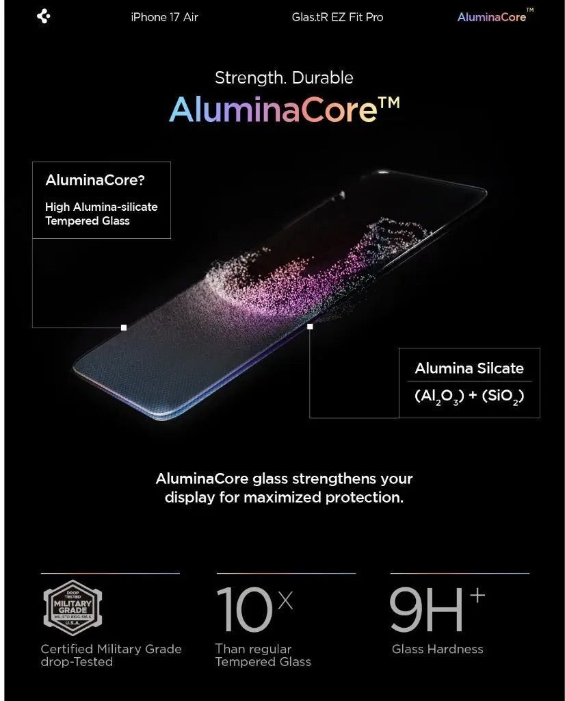 Захисне скло Spigen для Apple iPhone 17 Air Glas.tR EZ Fit Pro (AGL09870)фото