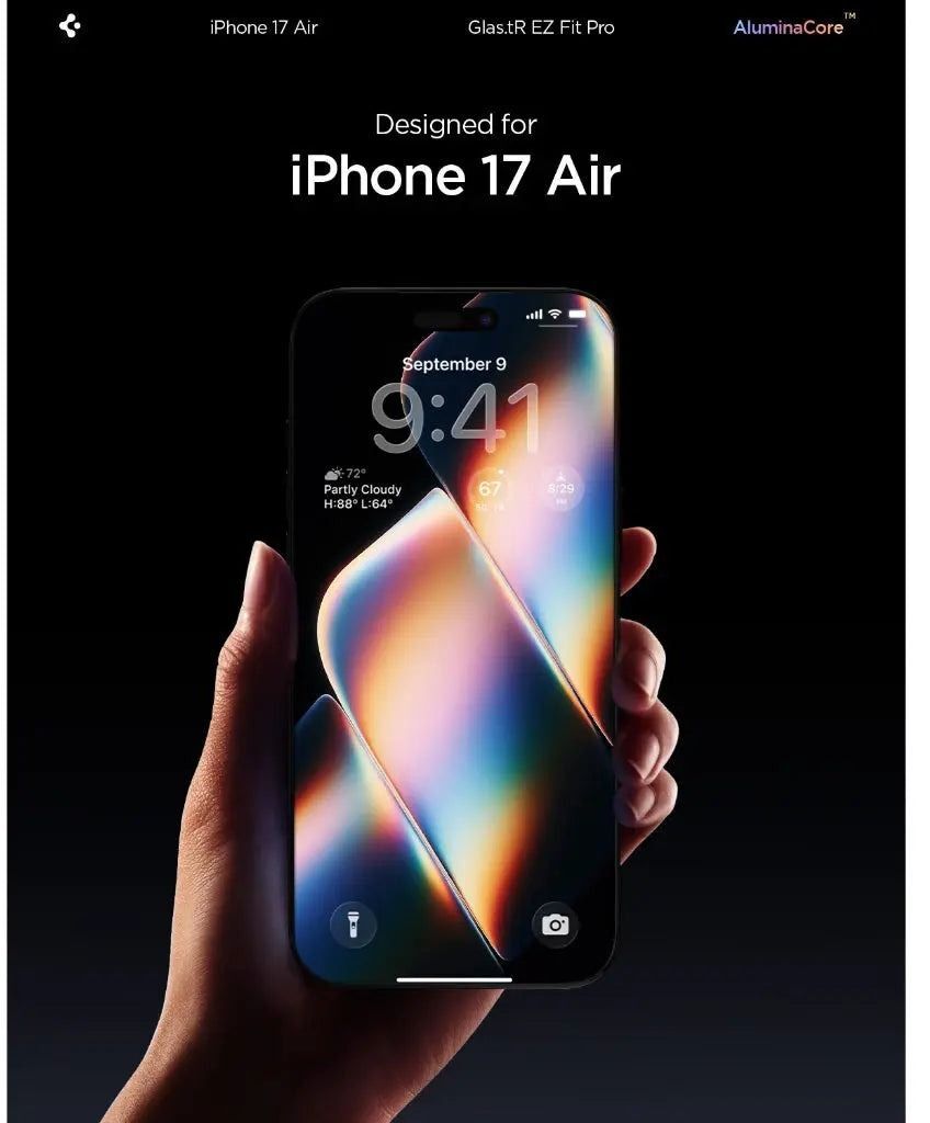 Захисне скло Spigen для Apple iPhone 17 Air Glas.tR EZ Fit Pro (AGL09870)фото