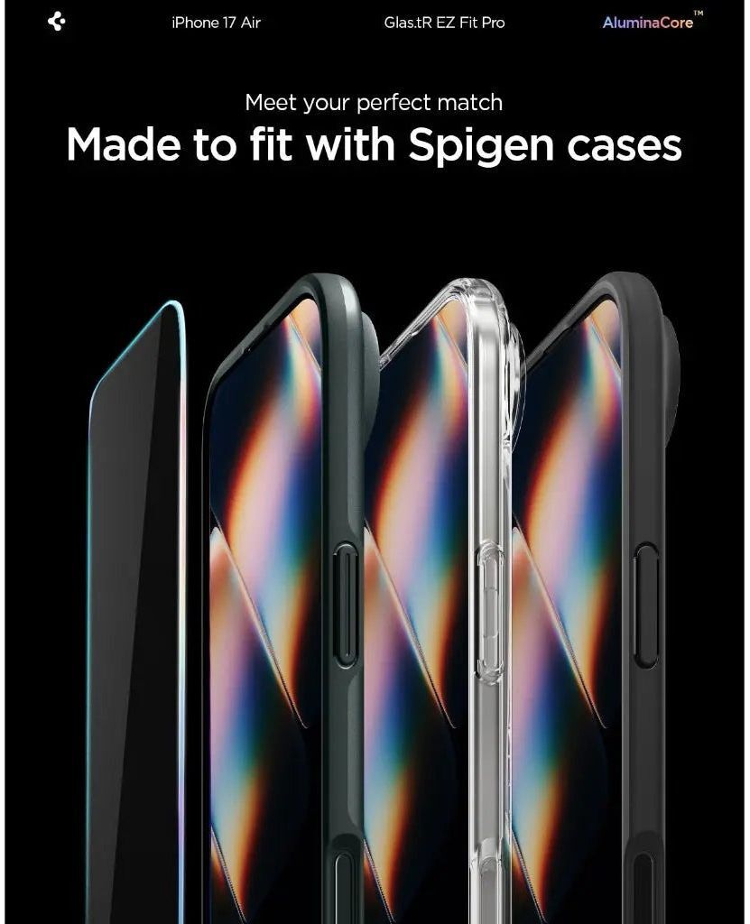 Захисне скло Spigen для Apple iPhone 17 Air Glas.tR EZ Fit Pro (AGL09870)фото