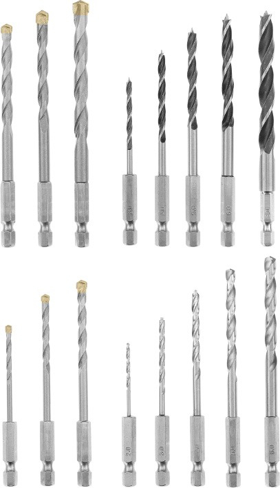 Набір свердел Einhell метал, дерево, бетон M-CASE 16 шт. (108953)фото5