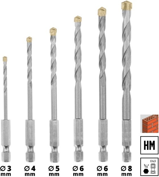 Набір свердел Einhell метал, дерево, бетон M-CASE 16 шт. (108953)фото