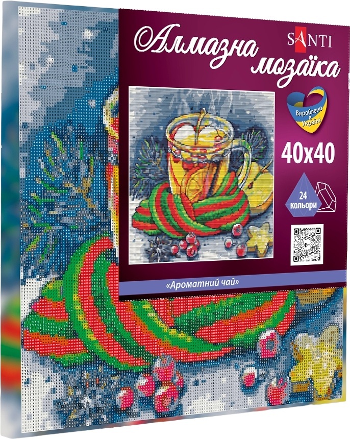 Алмазная мозаика Santi Ароматный чай, 40*40см на подрамнике (954719) фото 