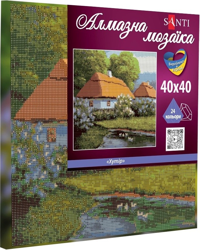 Алмазная мозаика Santi Хутор, 40*40см на подрамнике (954716) фото 2