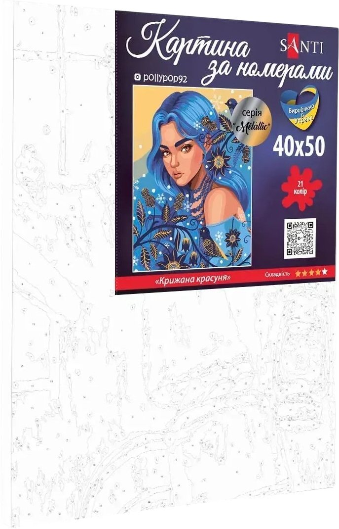 Картина за номерами Santi Крижана красуня метал. фарби 40*50 см (954734) фото2
