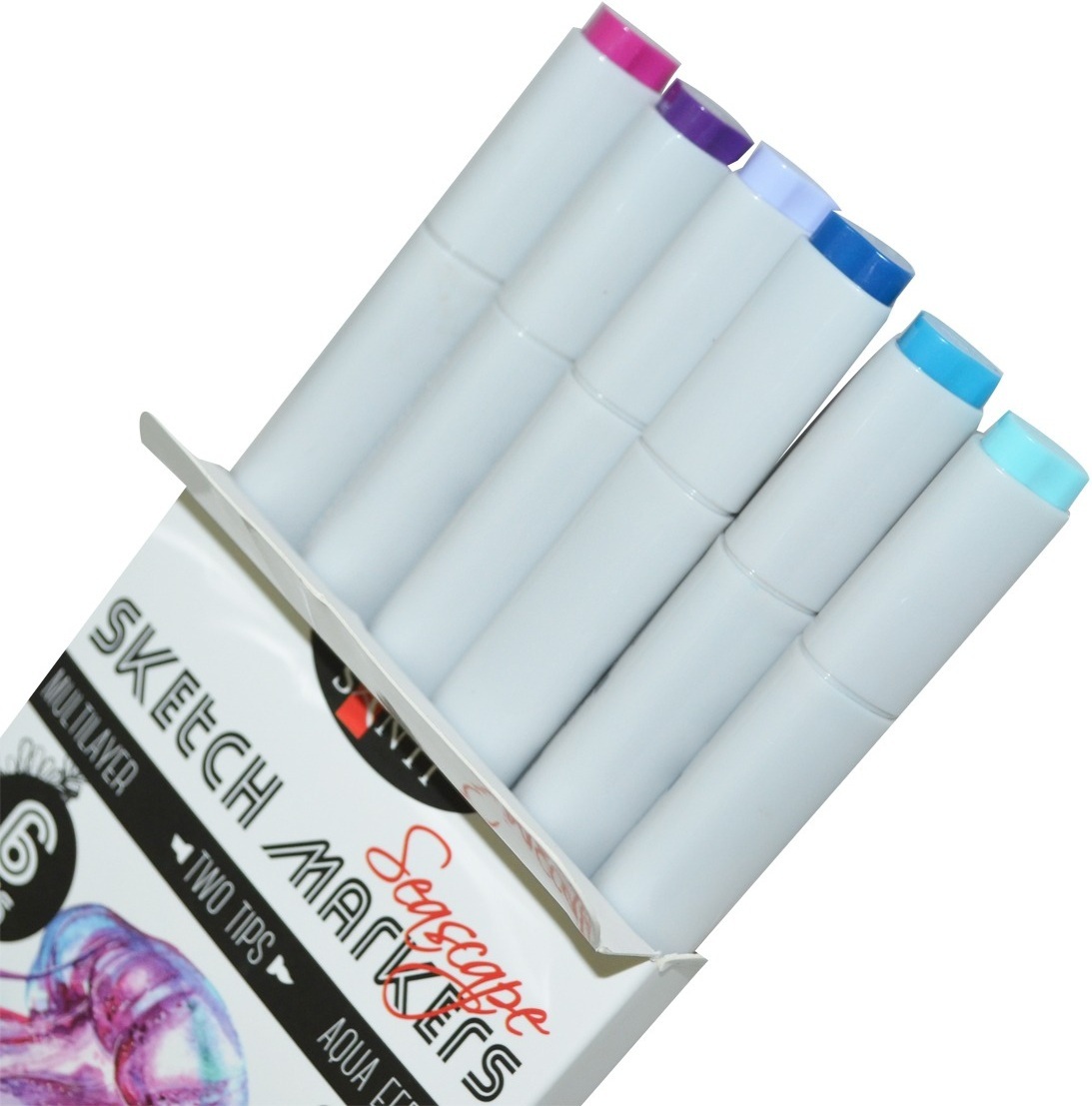 Набір маркерів Santi sketch Seascape 6 шт / уп. (390567)фото2