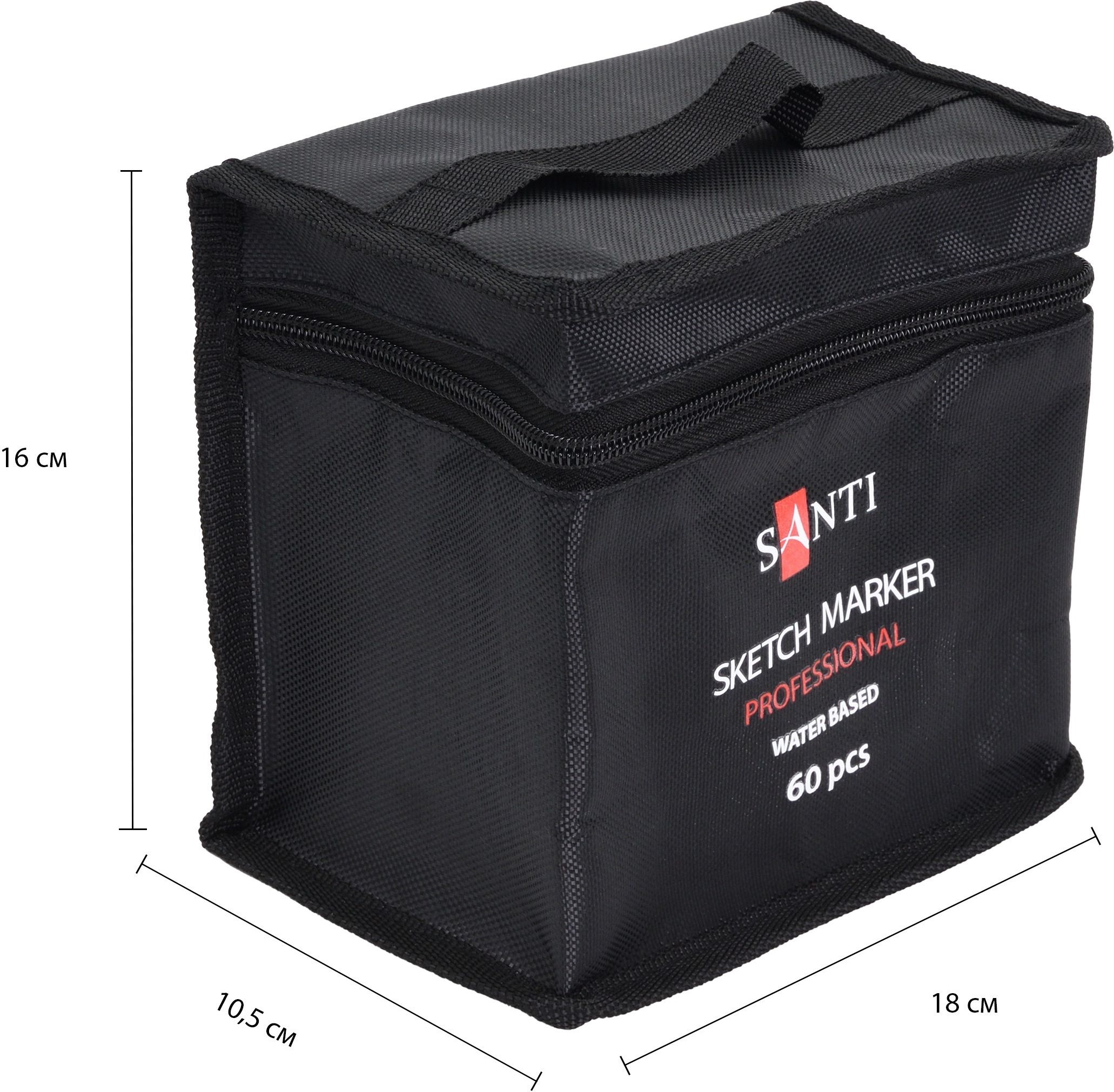 Набір маркерів Santi, акварельні, в сумці, 60 шт (391104)фото5