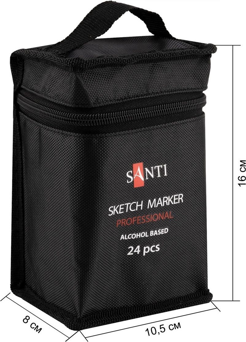 Набір маркерів Santi, спиртові, у сумці, 24 шт (390777)фото4