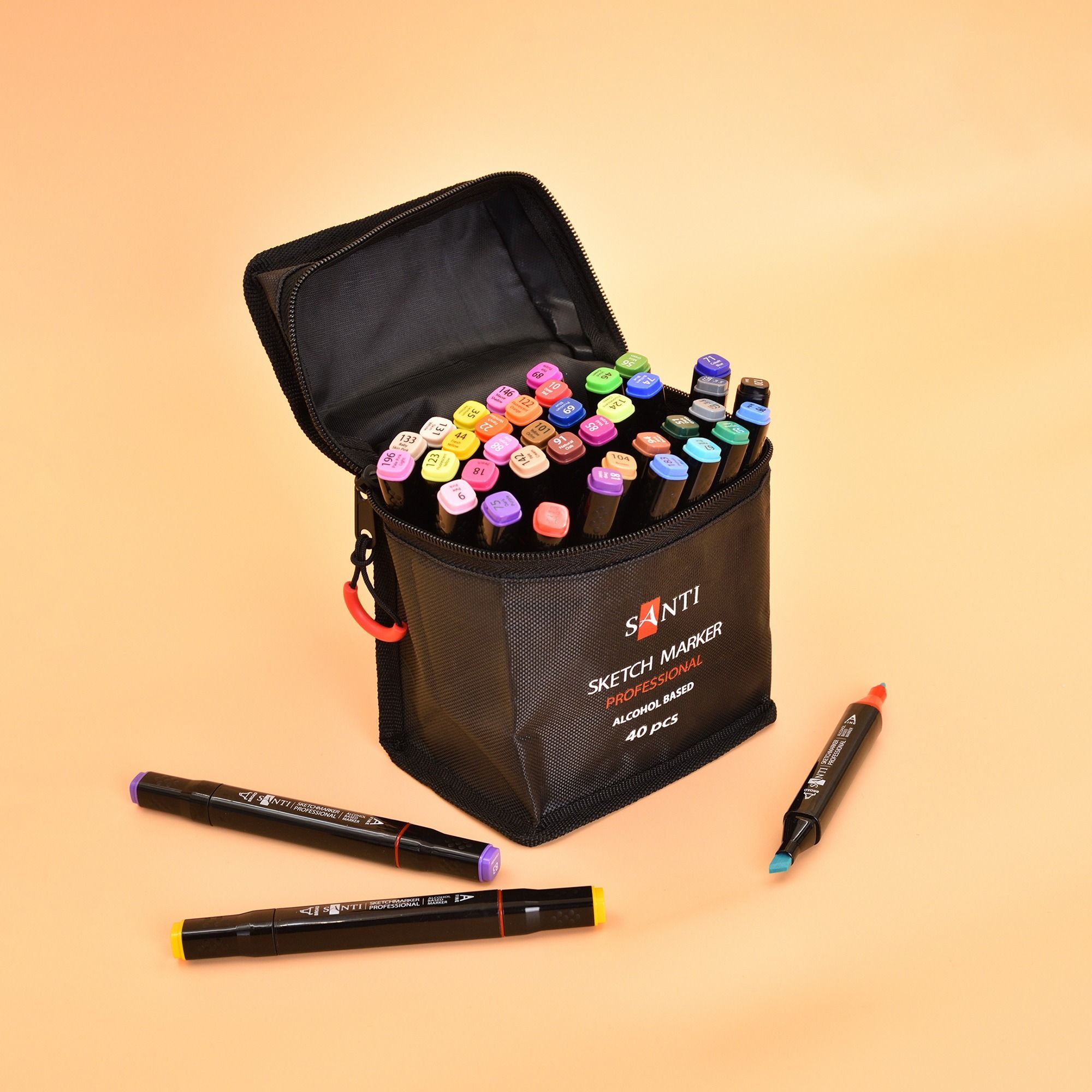 Набір маркерів Santi, спиртові, у сумці, 40 шт (390778)фото5