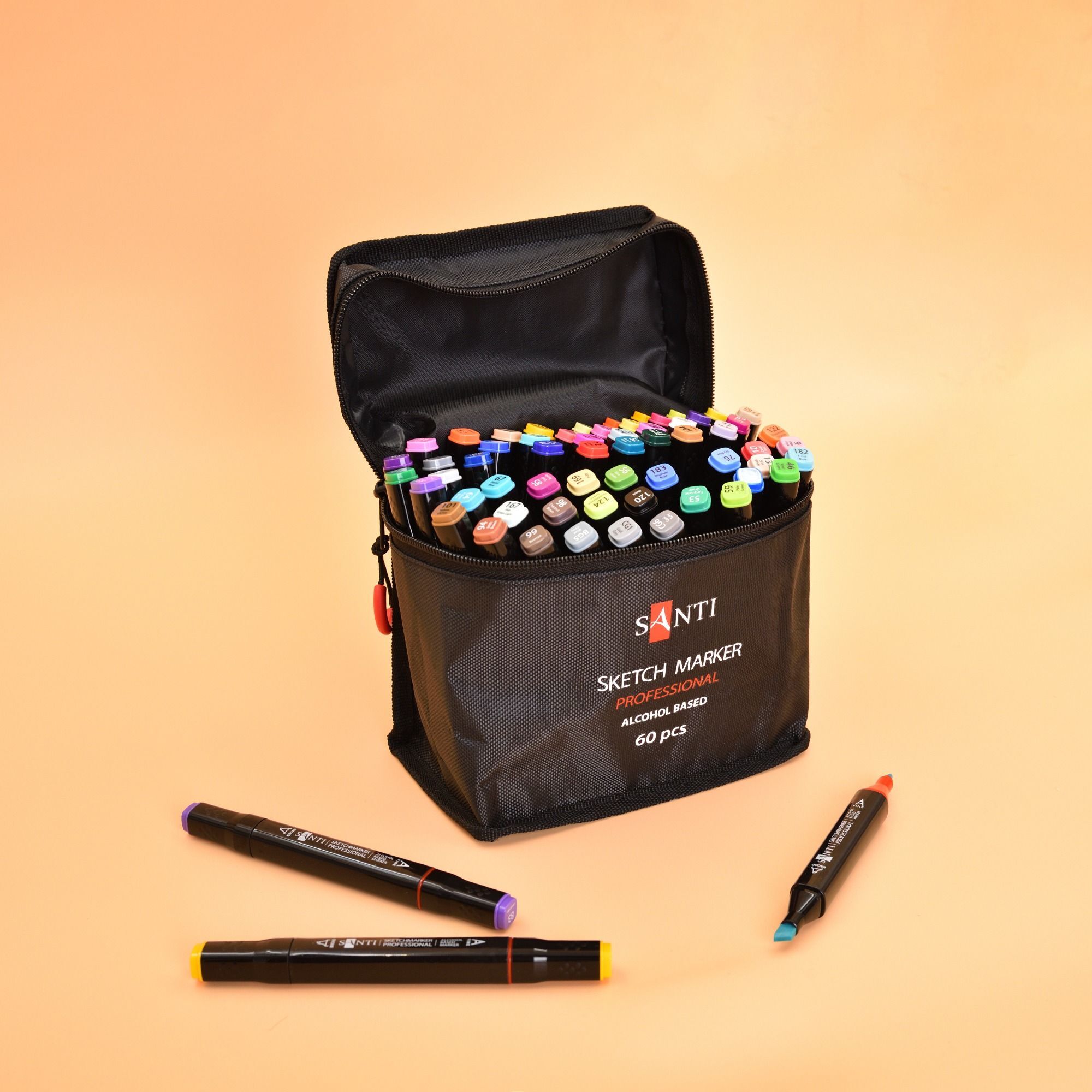 Набір маркерів Santi, спиртові, у сумці, 60 шт (390779)фото5