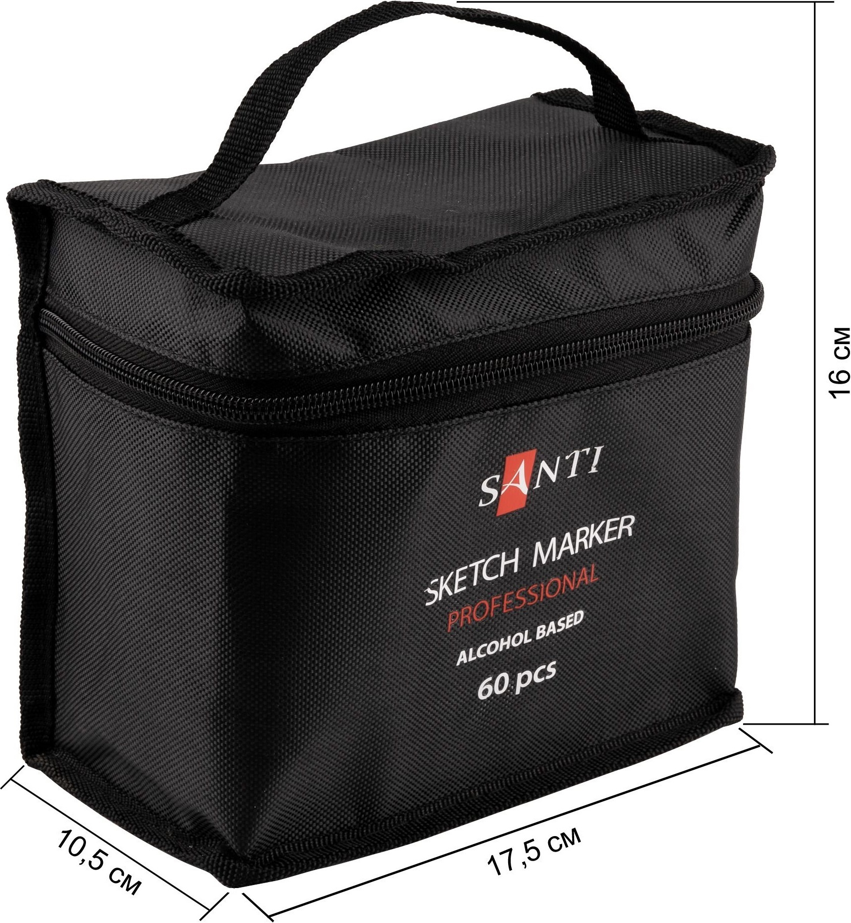 Набір маркерів Santi, спиртові, у сумці, 60 шт (390779)фото4
