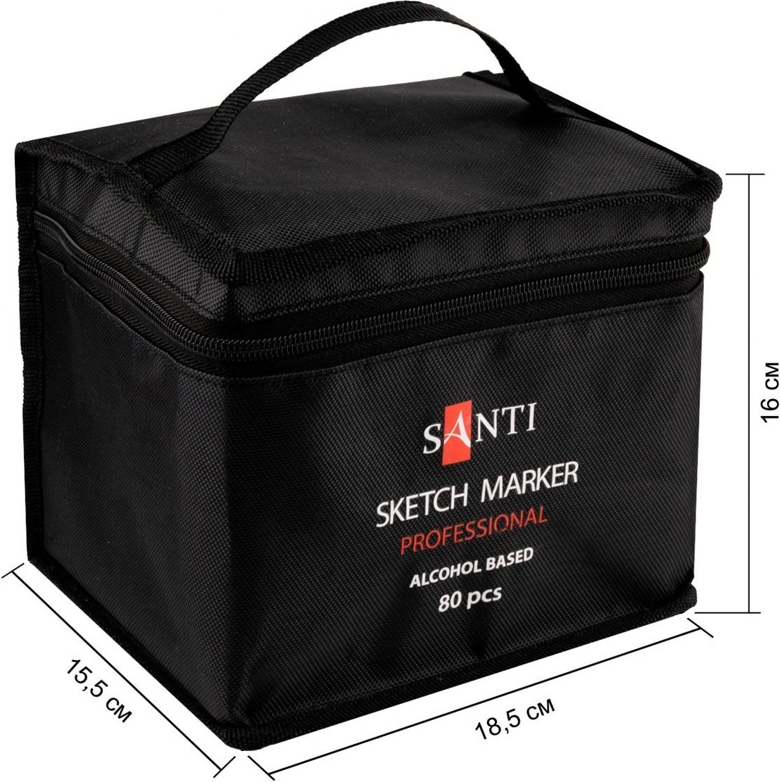 Набір маркерів Santi, спиртові, у сумці, 80 шт (390780)фото4