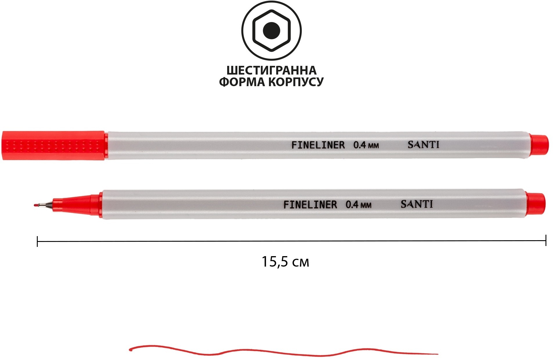 Набір файнлайнерів Santi 24 кольори (390994)фото2