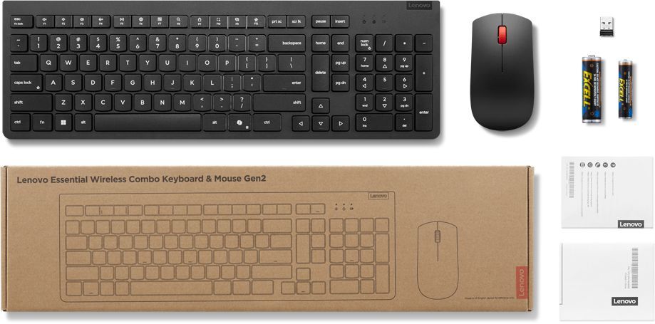 Комплект Lenovo Essential Wireless Keyboard and Mouse Combo Gen2 UA (4X31R64454)фото6