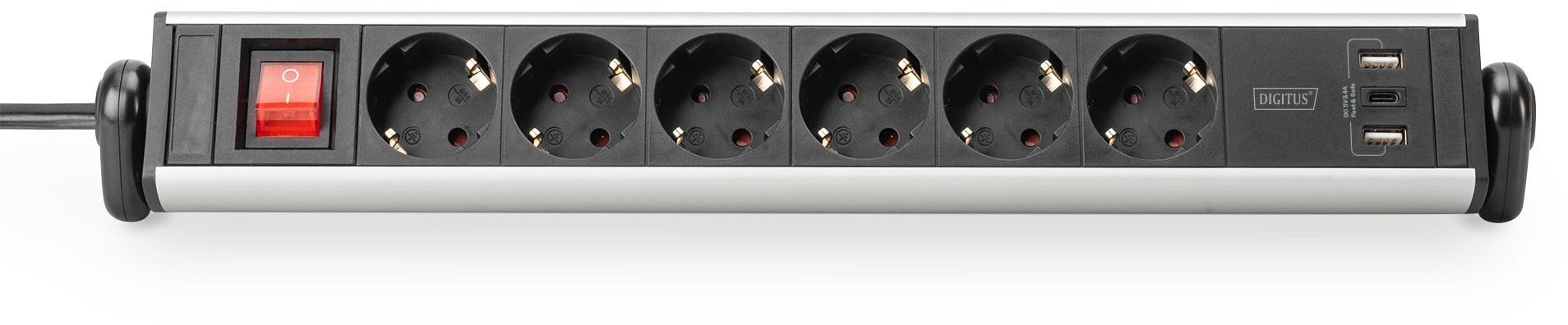 Сетевой фильтр DIGITUS Office, 6xSchuko 16A, 3xUSB 2A, 1.5m (DA-70624) фото 