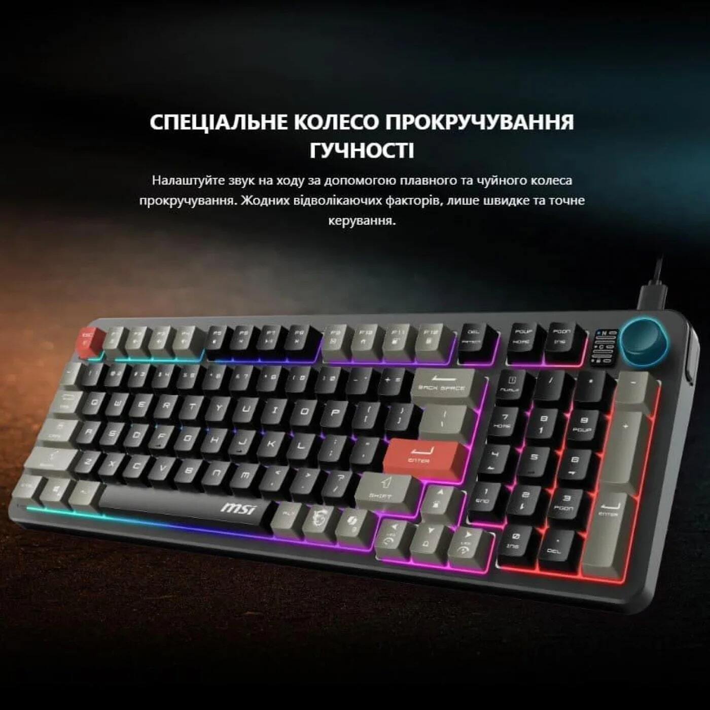 Игровая клавиатура MSI FORGE GK110 Black (S11-04UA226-HH9) фото 