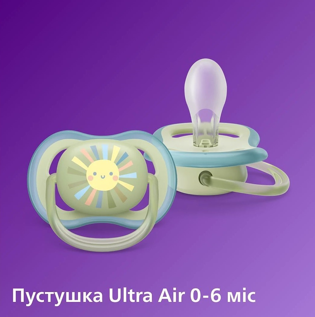 Набір пляшечка для годування Philips Avent Natural Природний Потік, 125 мл, + Пустушка Ulta Air 0-6 міс, (SCD837/10)фото