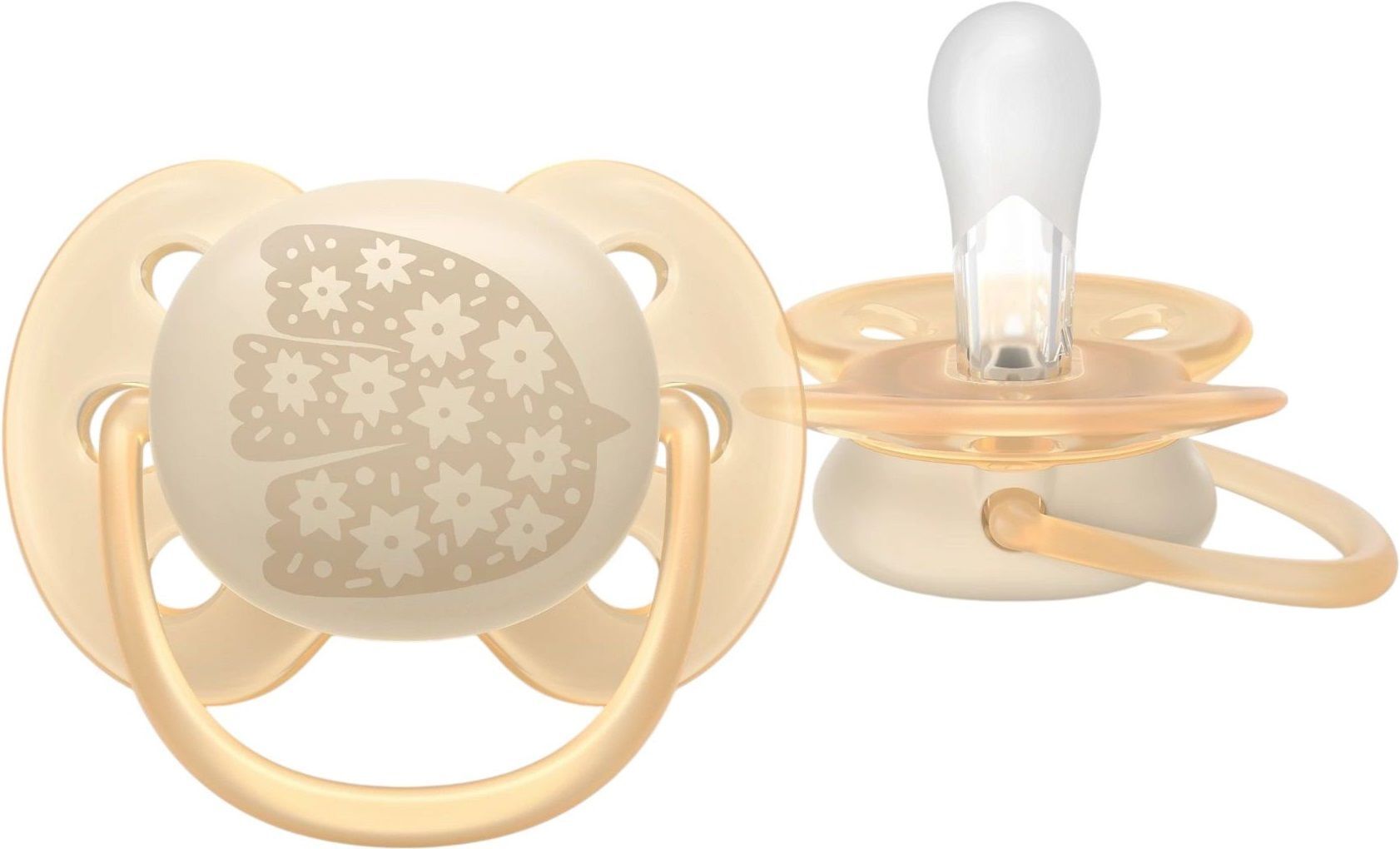 Пустышка Philips Avent Ultra Soft, 0-6 мес. унисекс, 2 шт. (SCF091/41) фото 