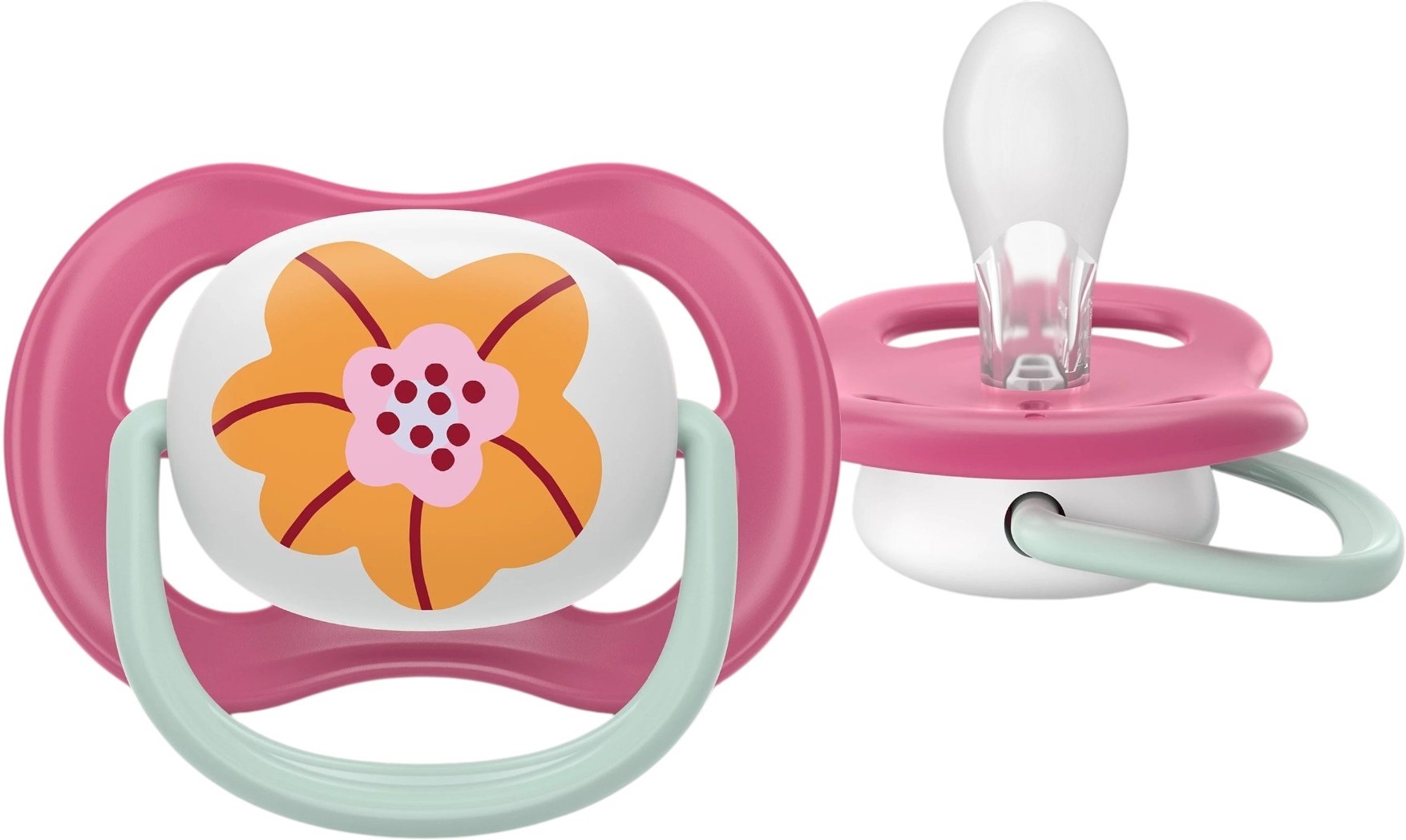 Пустушка Philips Avent Ultra Air, 6-18 міс., 2 шт., для дівчаток (SCF080/27)фото3