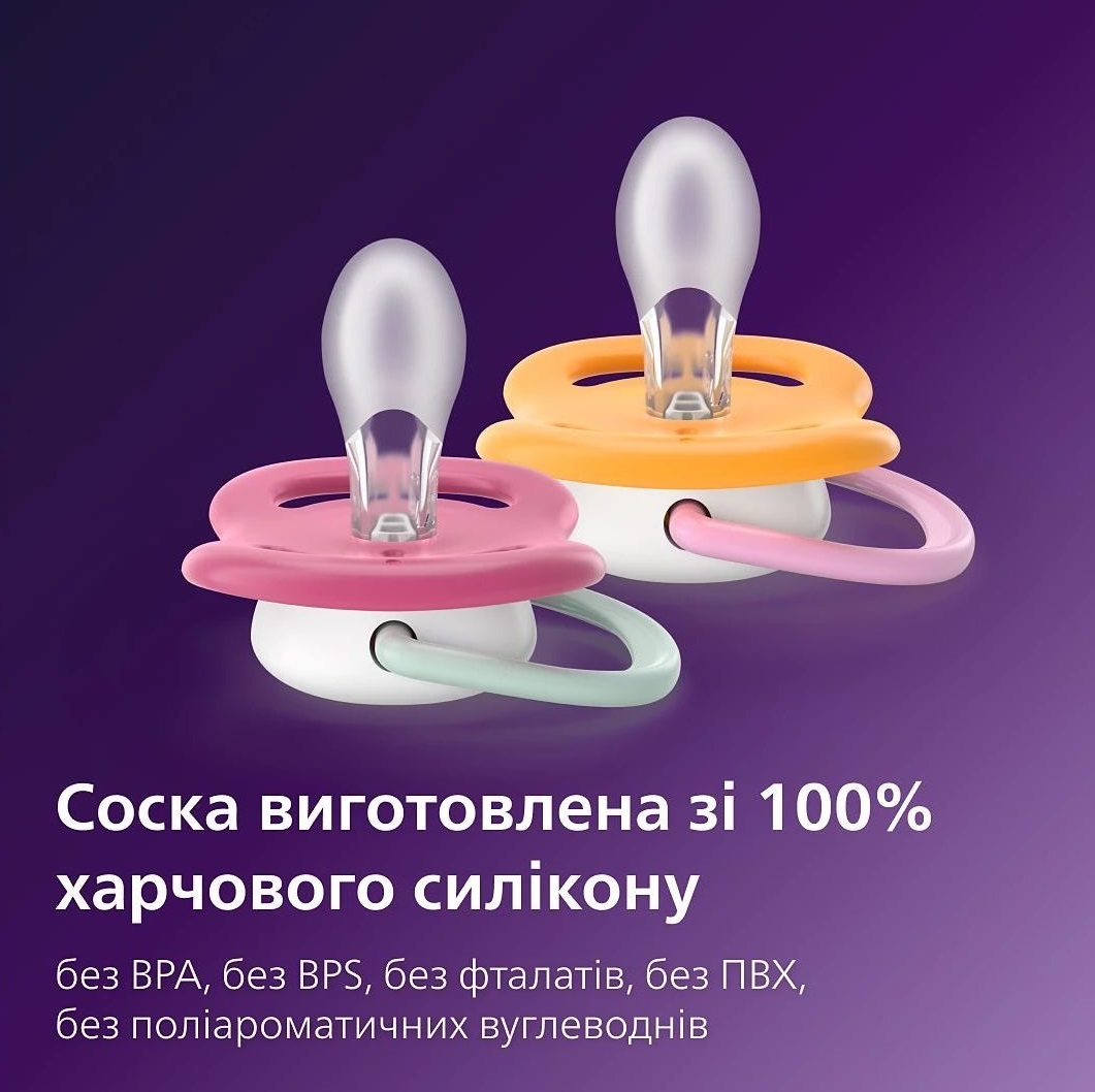 Пустушка Philips Avent Ultra Air, 6-18 міс., 2 шт., для дівчаток (SCF080/27)фото12