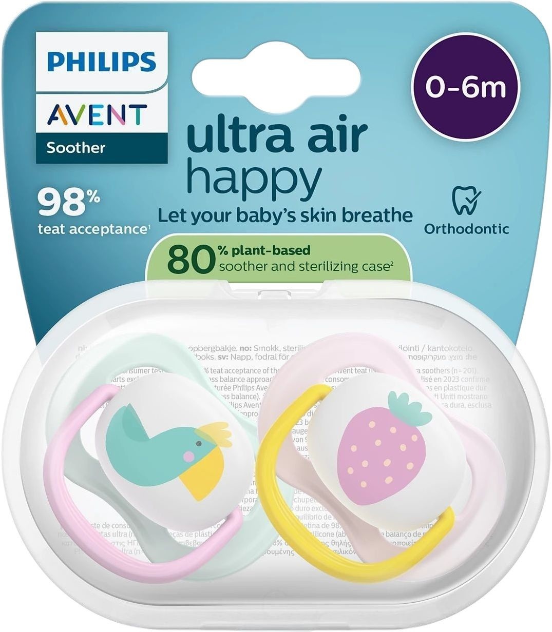 Пустушка Philips Avent Ultra Air, 0-6 міс., 2 шт., для дівчаток (SCF080/24)фото5