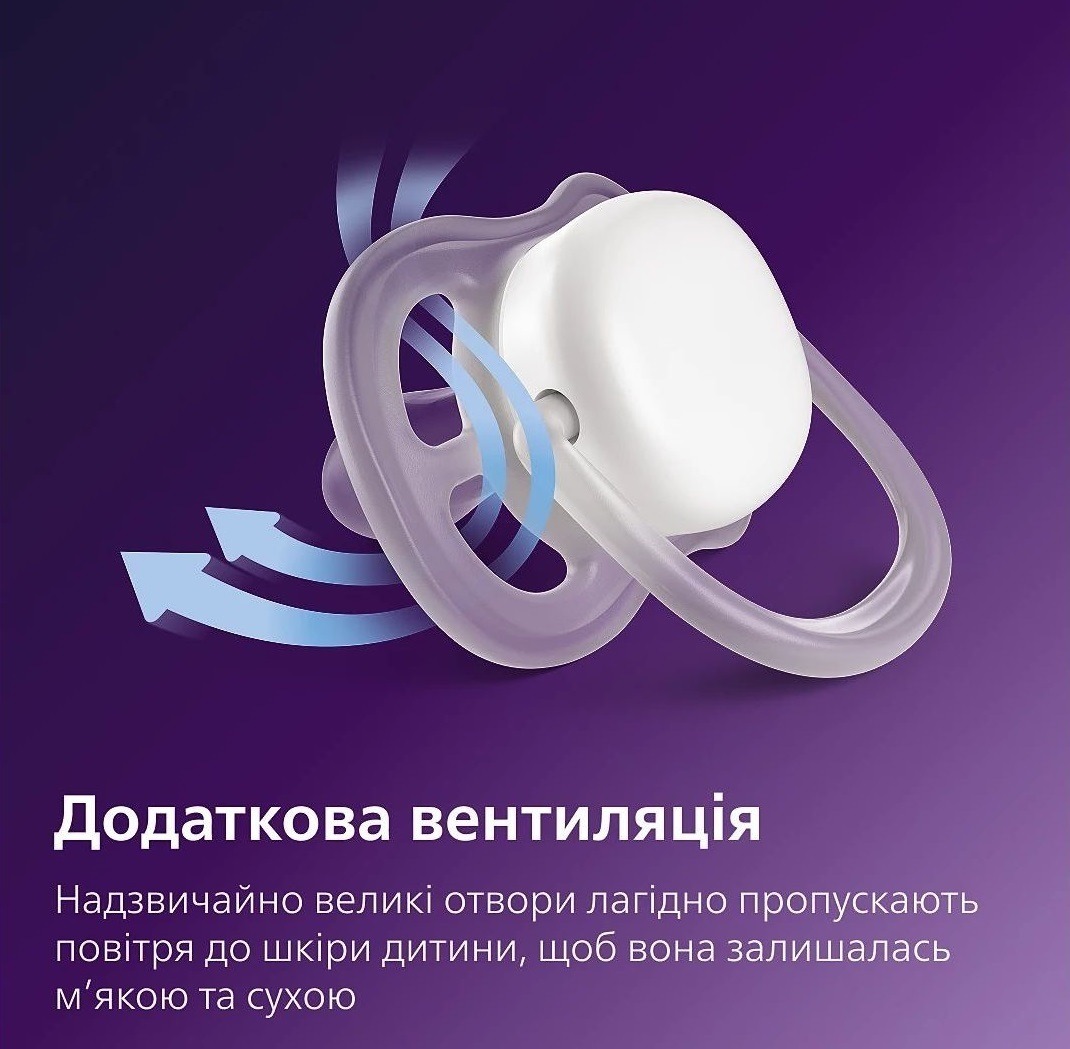 Пустушка Philips Avent Ultra Air, 0-6 міс., 2 шт., для дівчаток (SCF080/24)фото6