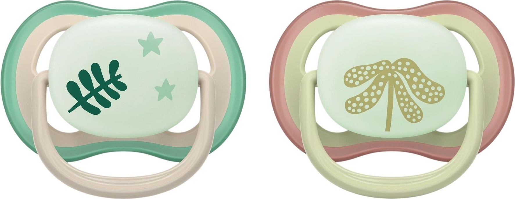 Пустышка Philips Avent Ultra Air Ночная, 6-18 мес., 2шт, унисекс. (SCF376/31) фото 2