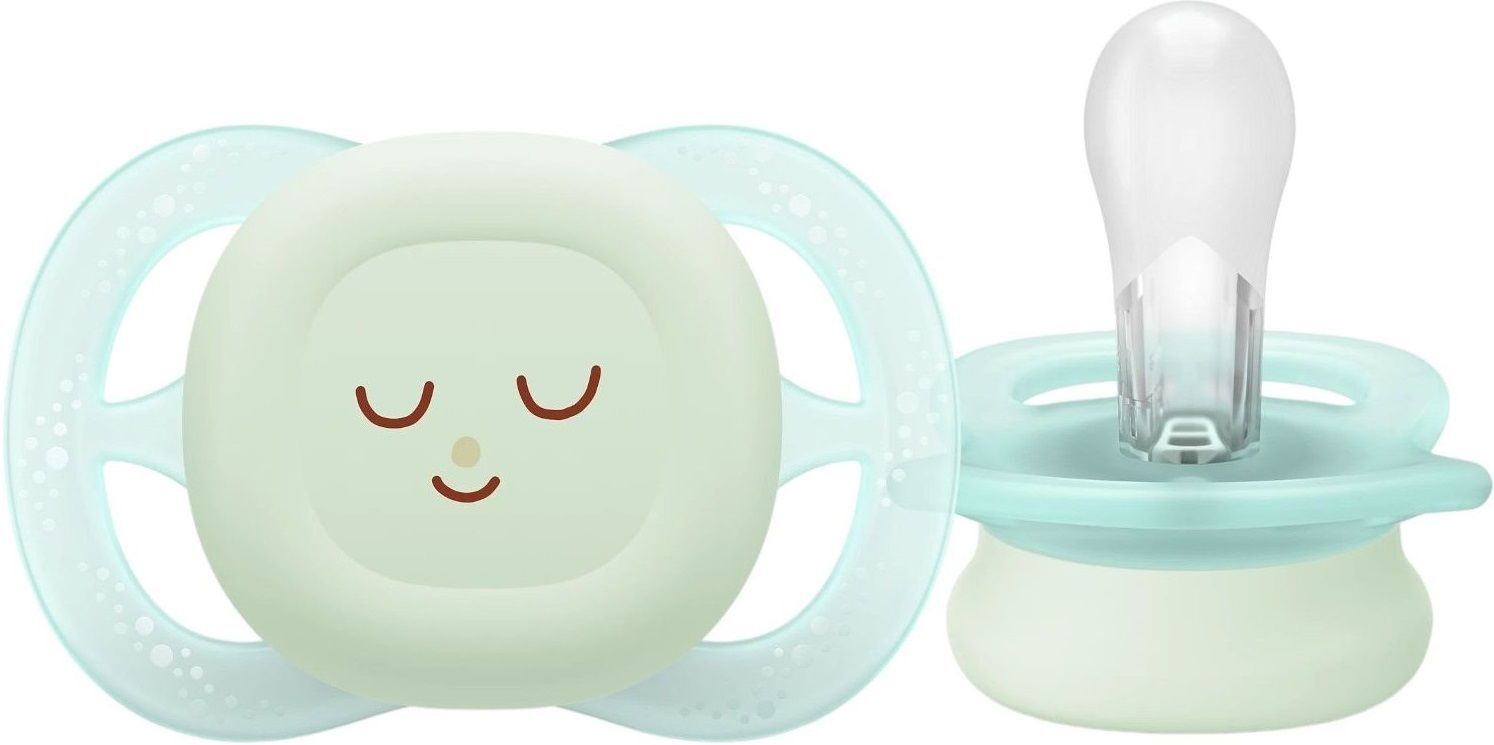 Пустышка Philips Avent Ultra Start, 0М+, для младенцев, ночная, 2 шт., унисекс (SCF075/18) фото 4