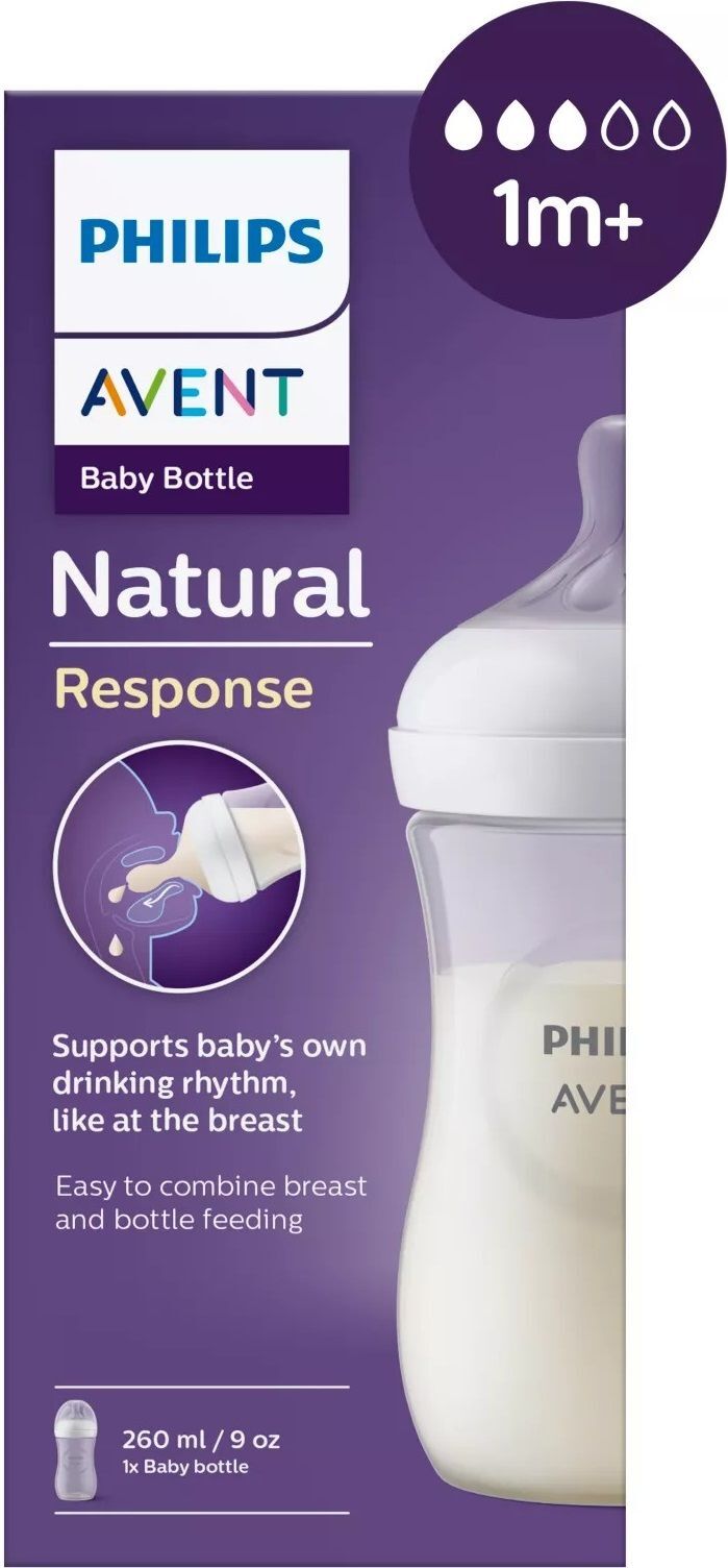 Пляшечка для годування Philips Avent Natural Природний потік, 260мл, (SCY903/01)фото2