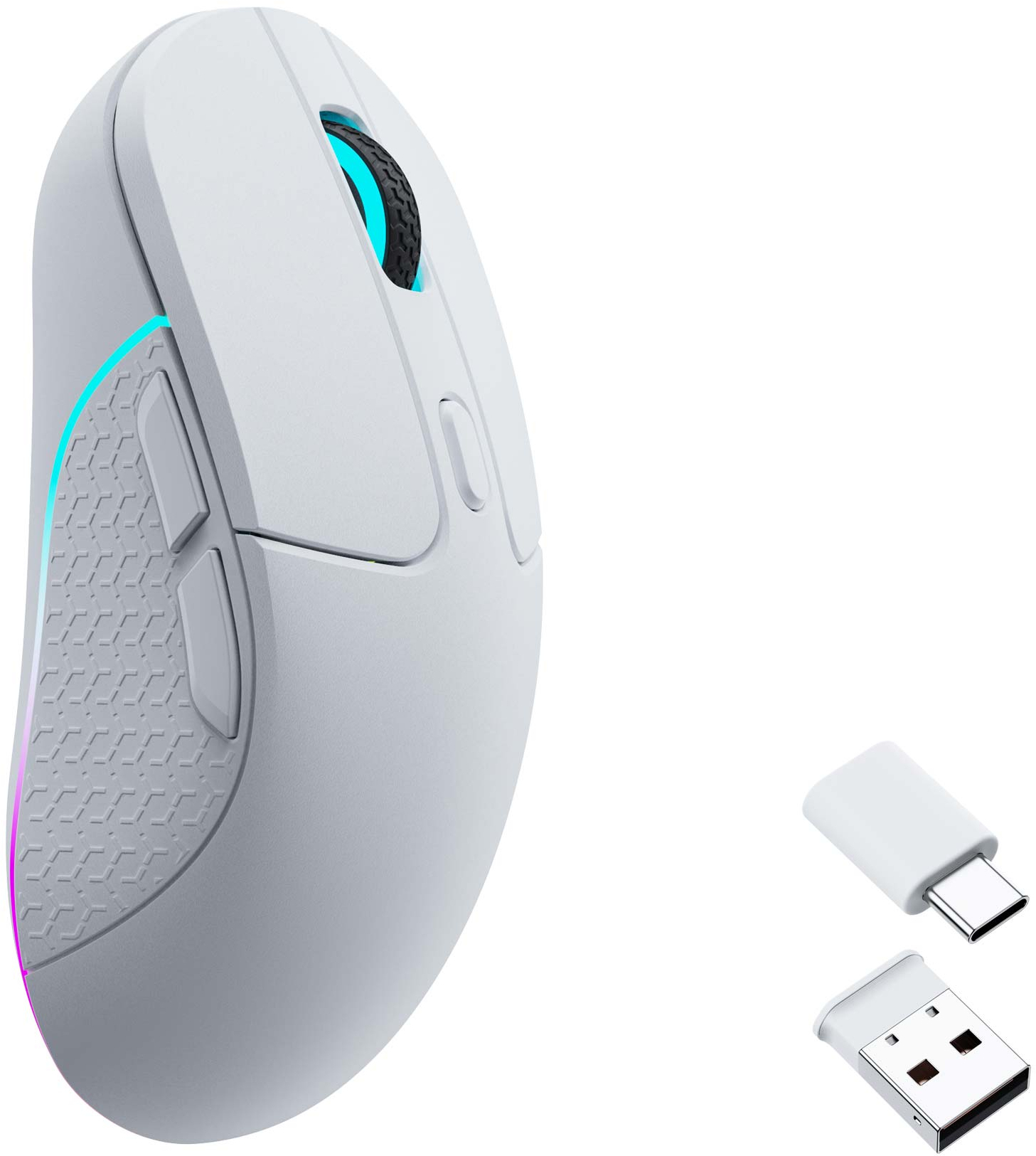 Мышь Keychron M3 BT/WL/USB-A/USB-C White (M3-A3) фото 2
