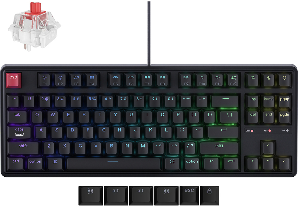 Клавіатура Keychron C3 Pro USB-A EN/UKR Black (C3P-H1-UA)фото3