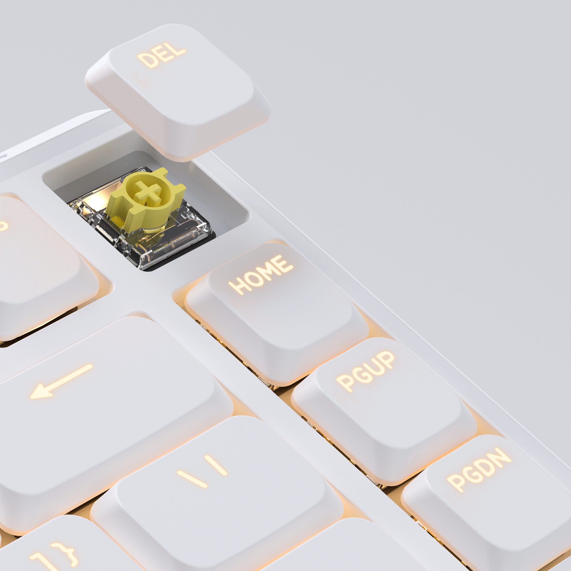 Клавиатура Keychron J1 WL/BT/USB-A EN/UKR White (J1-Q4-UA) фото 4