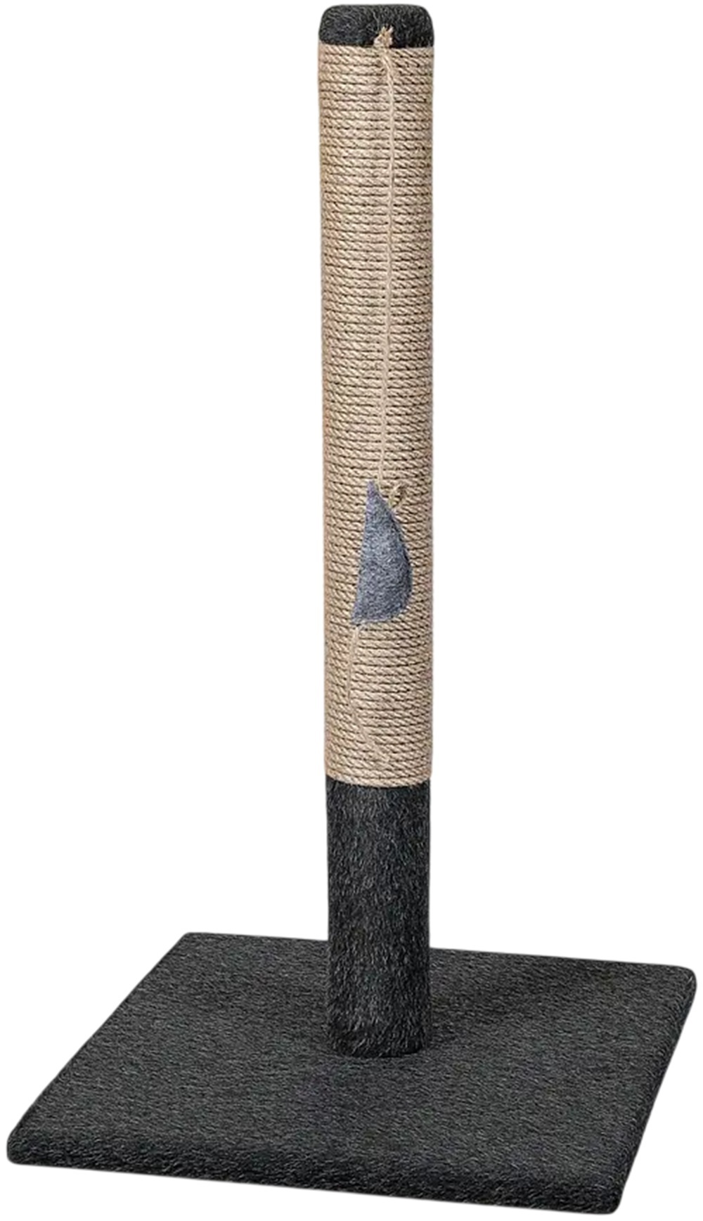 Когтеточка Природа Мими джут искусственный мех Grey 36x36x64 см фото 2