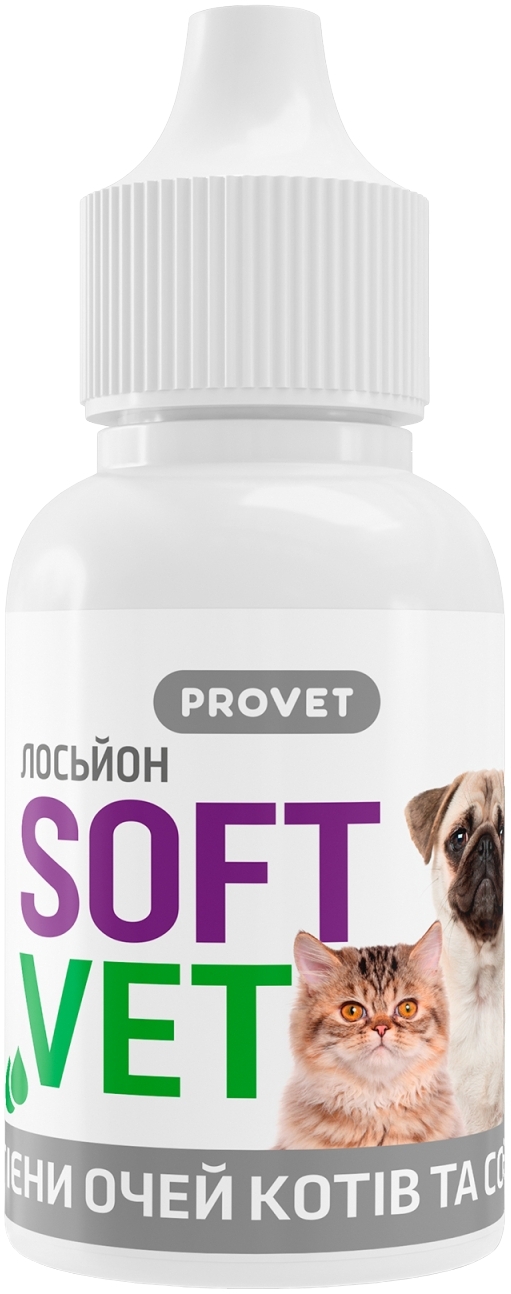 Лосьйон для гігієни очей для котів і собак Provet Softvet від забруднень та подразнень 15 млфото
