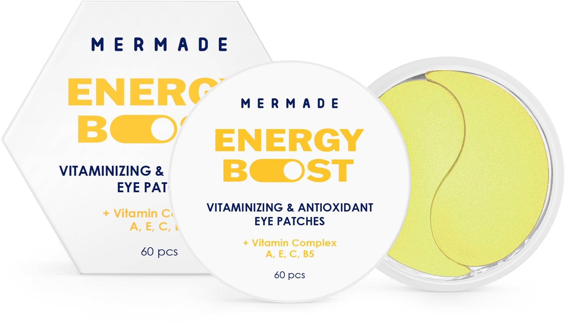 Вітамінізовані гідрогелеві патчі під очі Mermade Vitamin complex A, E, C, B5 60 штфото3