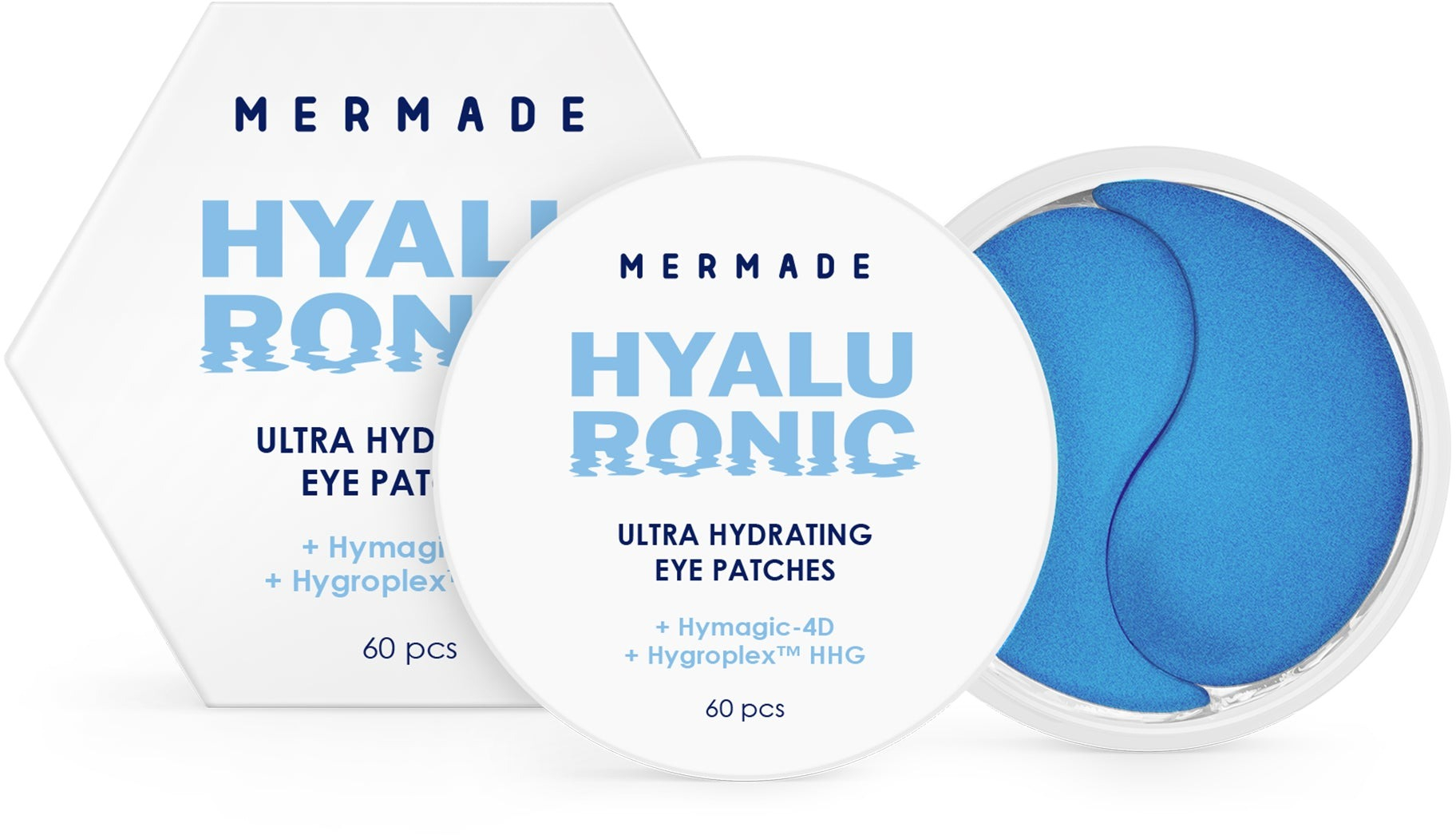 Увлажняющие гидрогелевые патчи под глаза Mermade 4D Hyaluronic Acid & Anti-thirst technology 60 шт фото 3