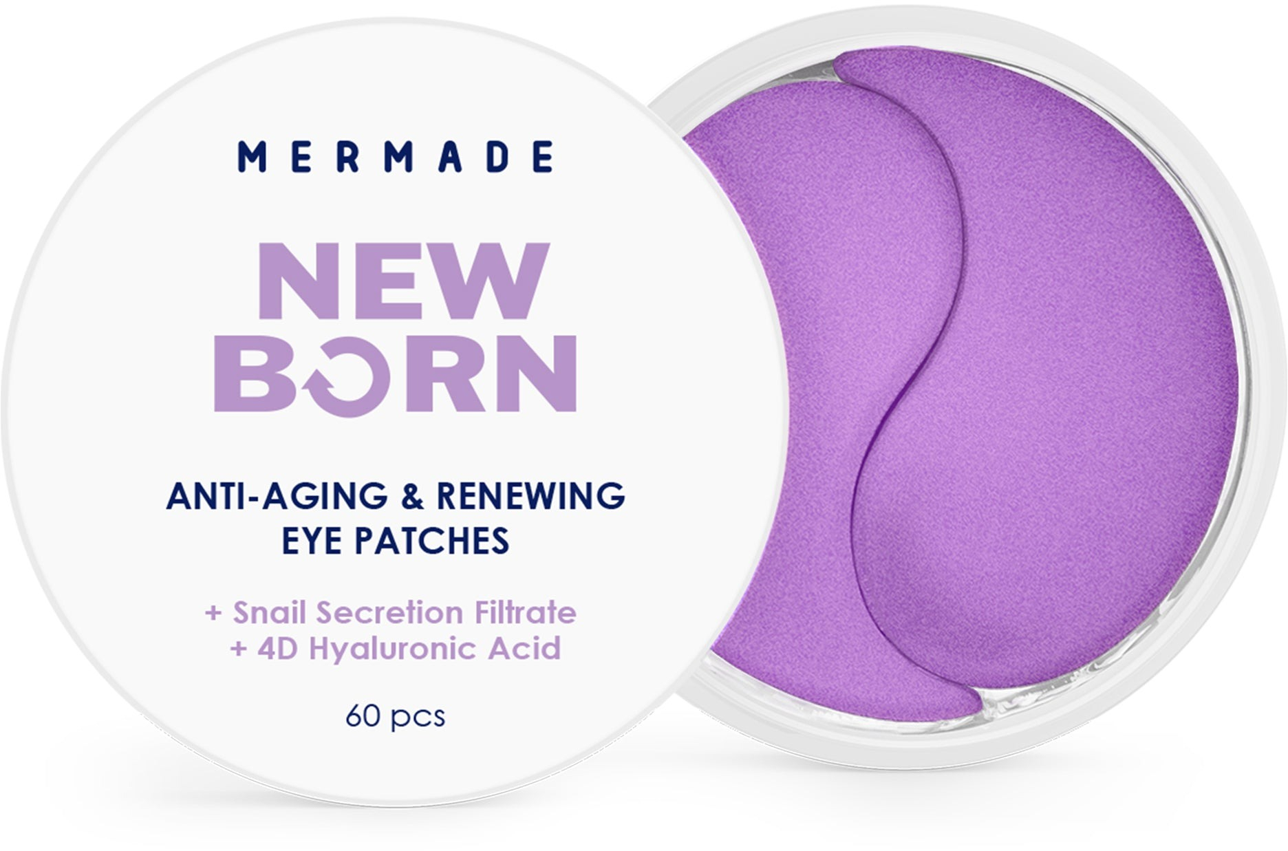 Омолоджуючі гідрогелеві патчі під очі Mermade Snail Secretion Filtrate &amp; 4D Hyaluronic Acid, 60 штфото