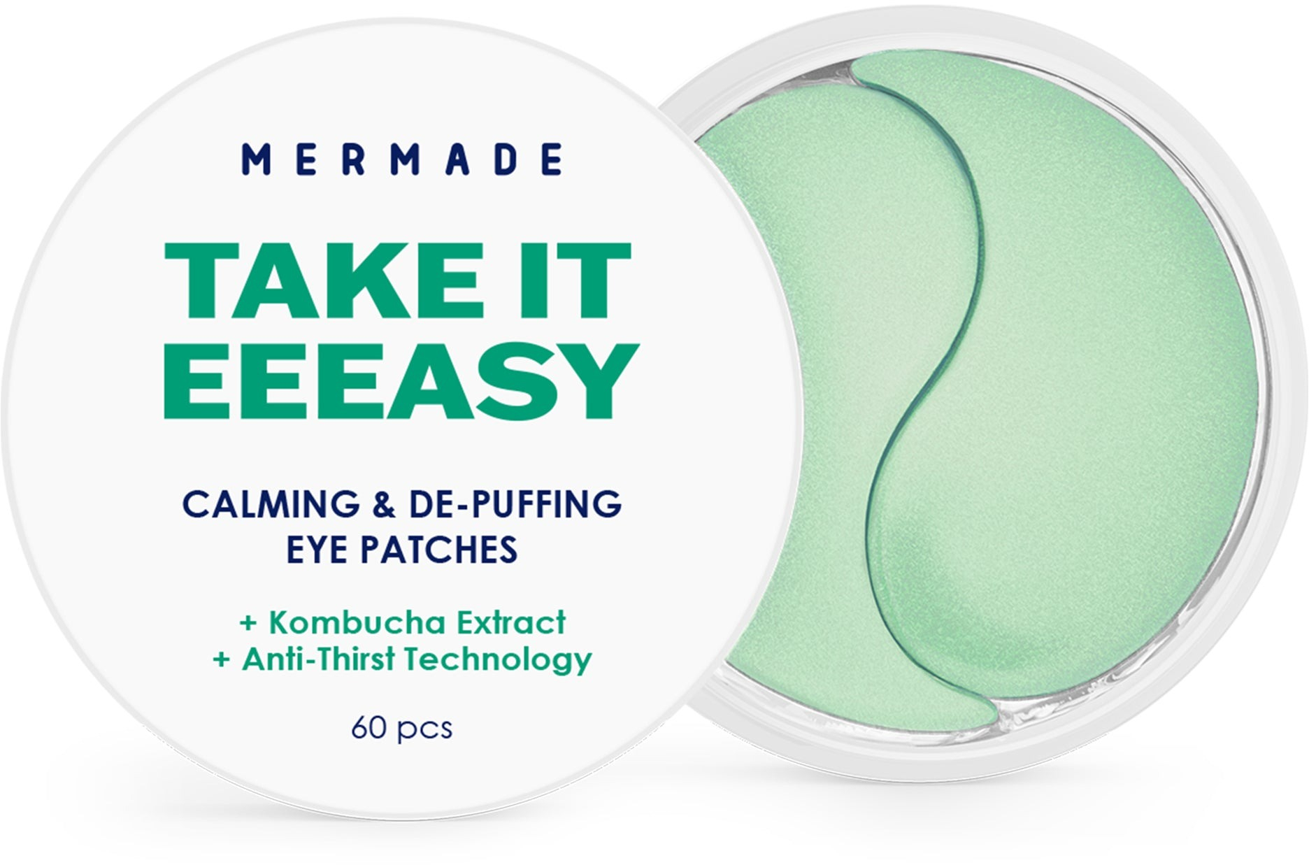 Тонізуючі гідрогелеві патчі під очі Mermade Kombucha extract & Аnti-thirst technology 60 штфото2