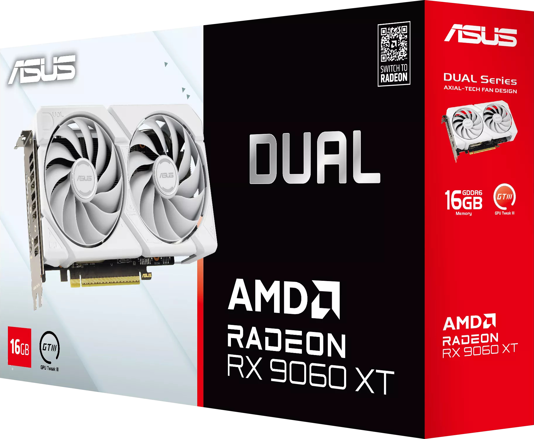 Видеокарта ASUS Radeon RX 9060 XT 16GB GDDR6 DUAL RX9060XT 16G WHITE (90YV0LG3-M0NA00) фото 13