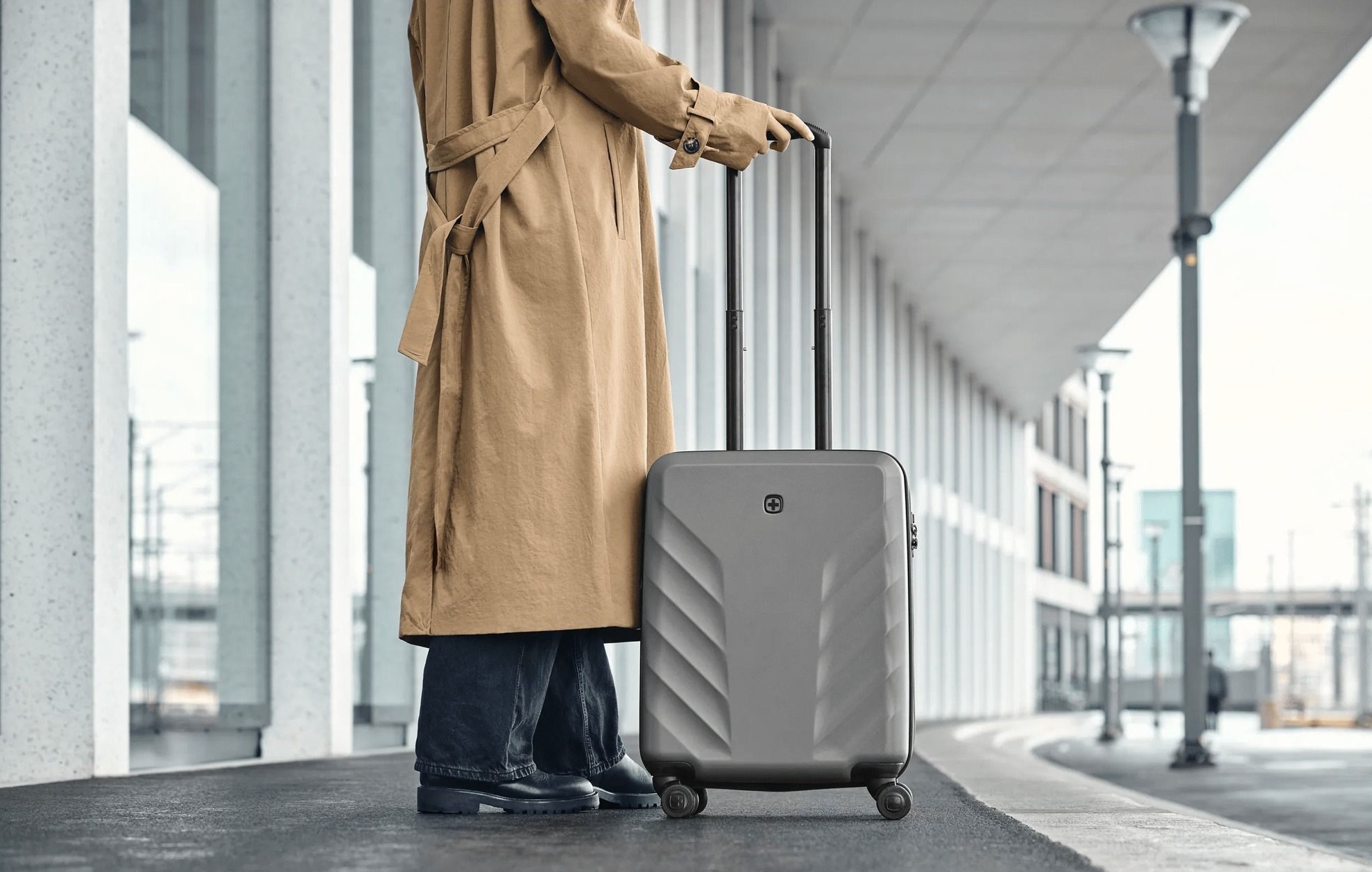 Валіза Wenger Motion, малий, пластик, 4 колеса, сірийфото10