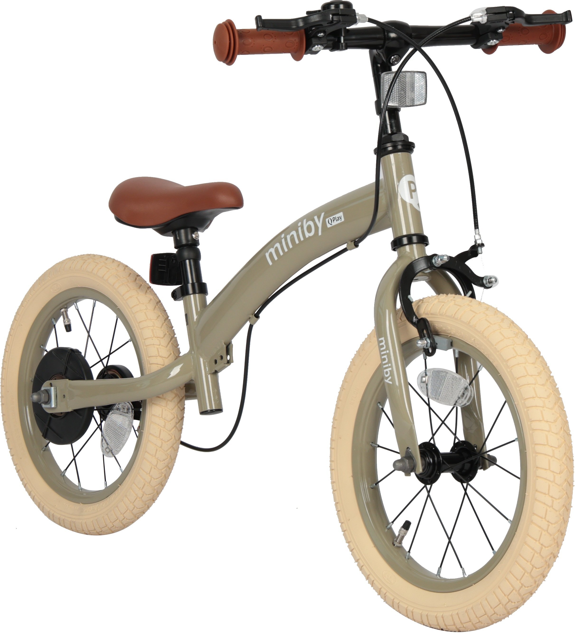 Велосипед - беговел Miniby 3в1/14" Grey-Green (CB01MiniBy14GreyGreen) фото 5