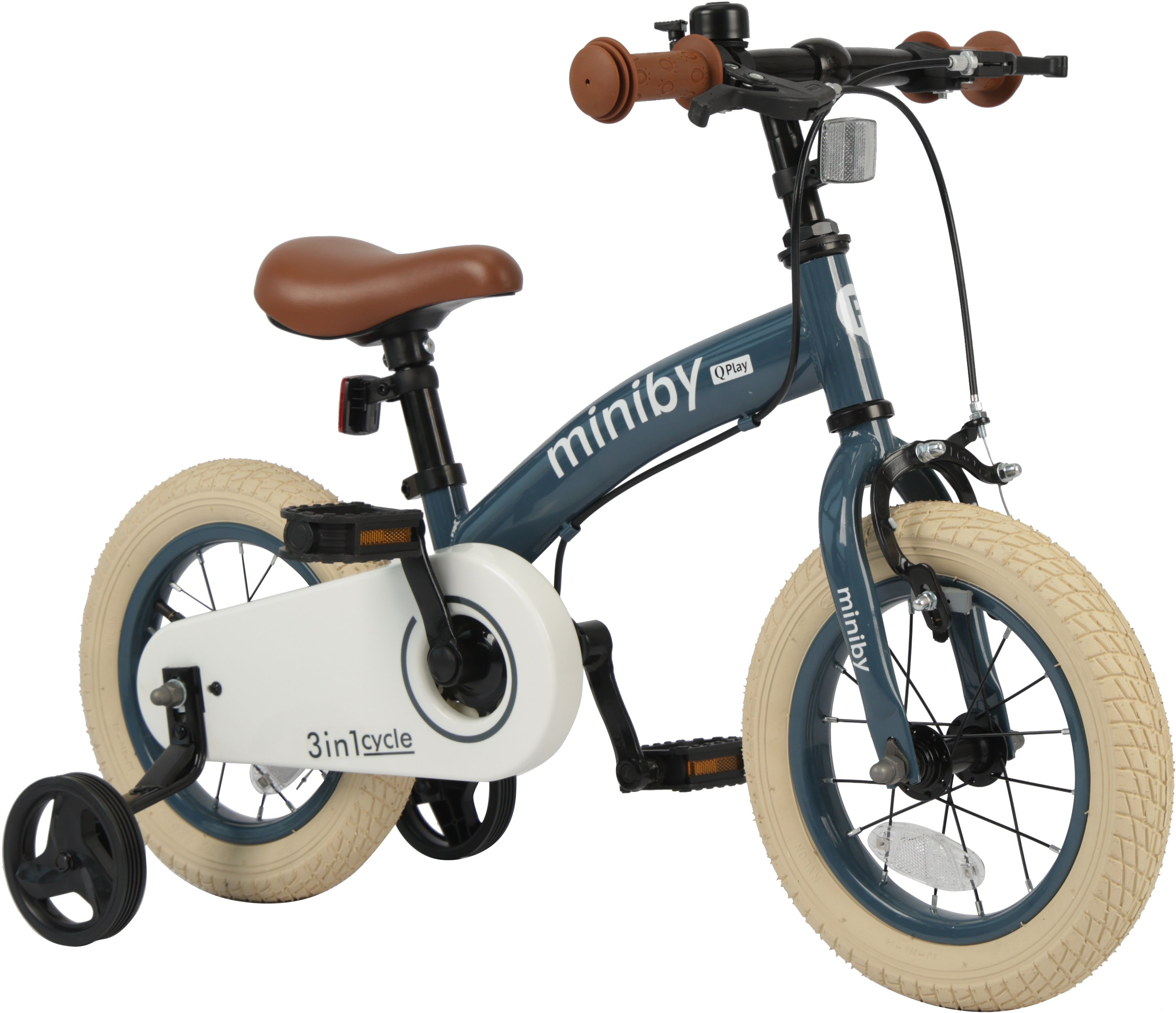 Велосипед - беговел Miniby 3в1/12" Grey-Blue (CB02MiniBy12Grey-Blue) фото 4