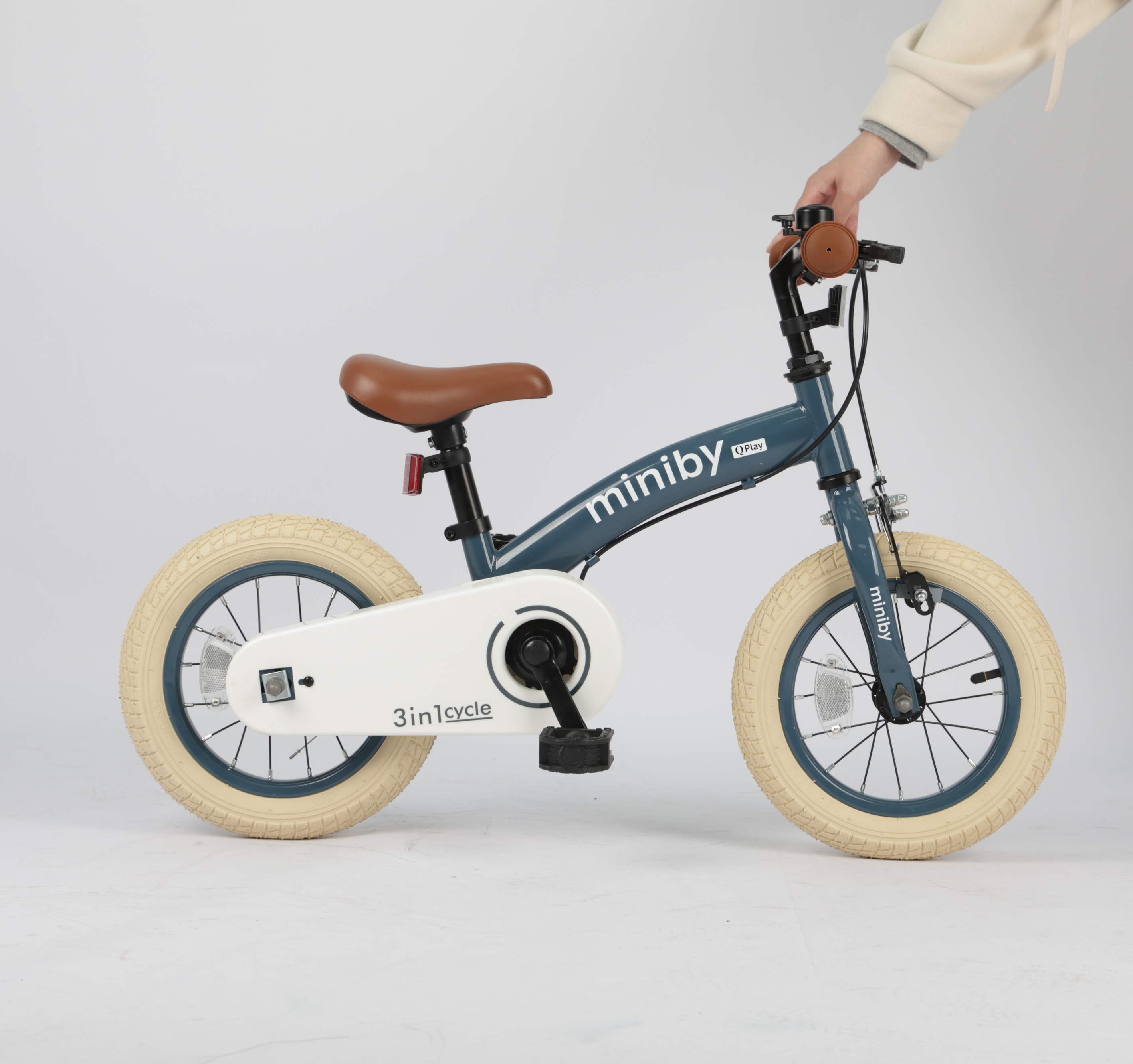 Велосипед - беговел Miniby 3в1/12" Grey-Blue (CB02MiniBy12Grey-Blue) фото 7