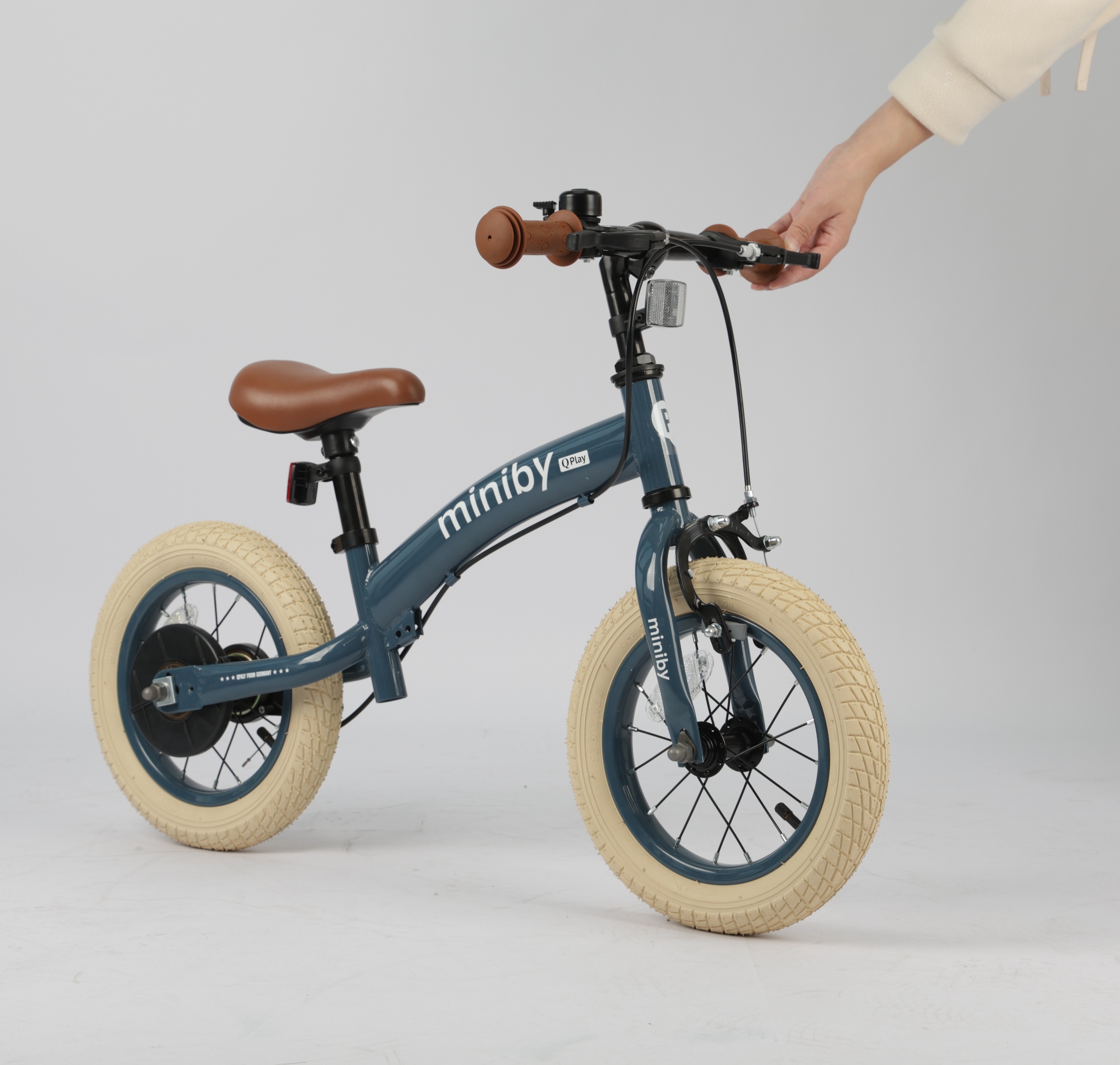 Велосипед - беговел Miniby 3в1/12" Grey-Blue (CB02MiniBy12Grey-Blue) фото 8