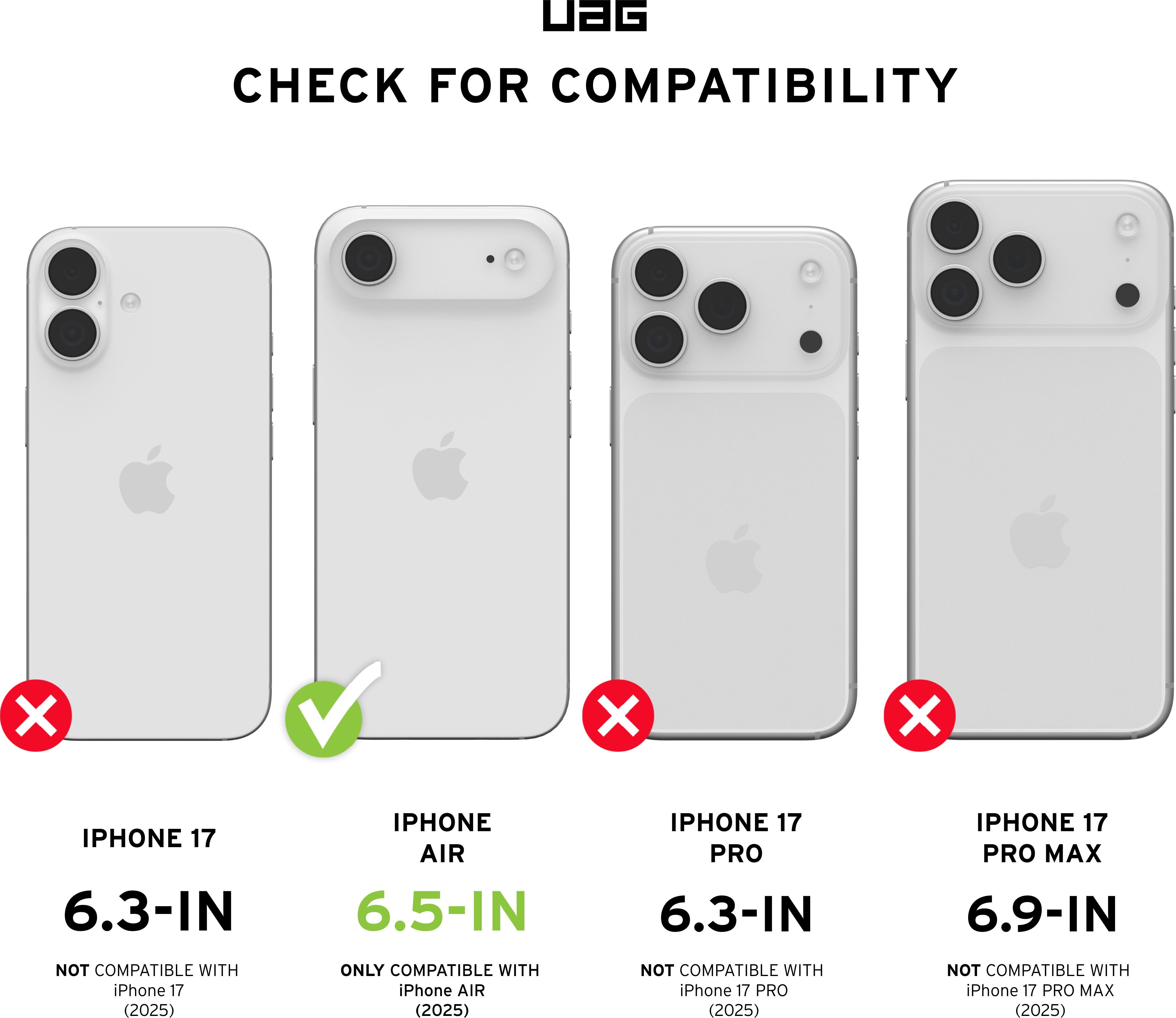 Защитное стекло UAG для Apple iPhone 17 Air, Clear (14438511VNA) фото 7