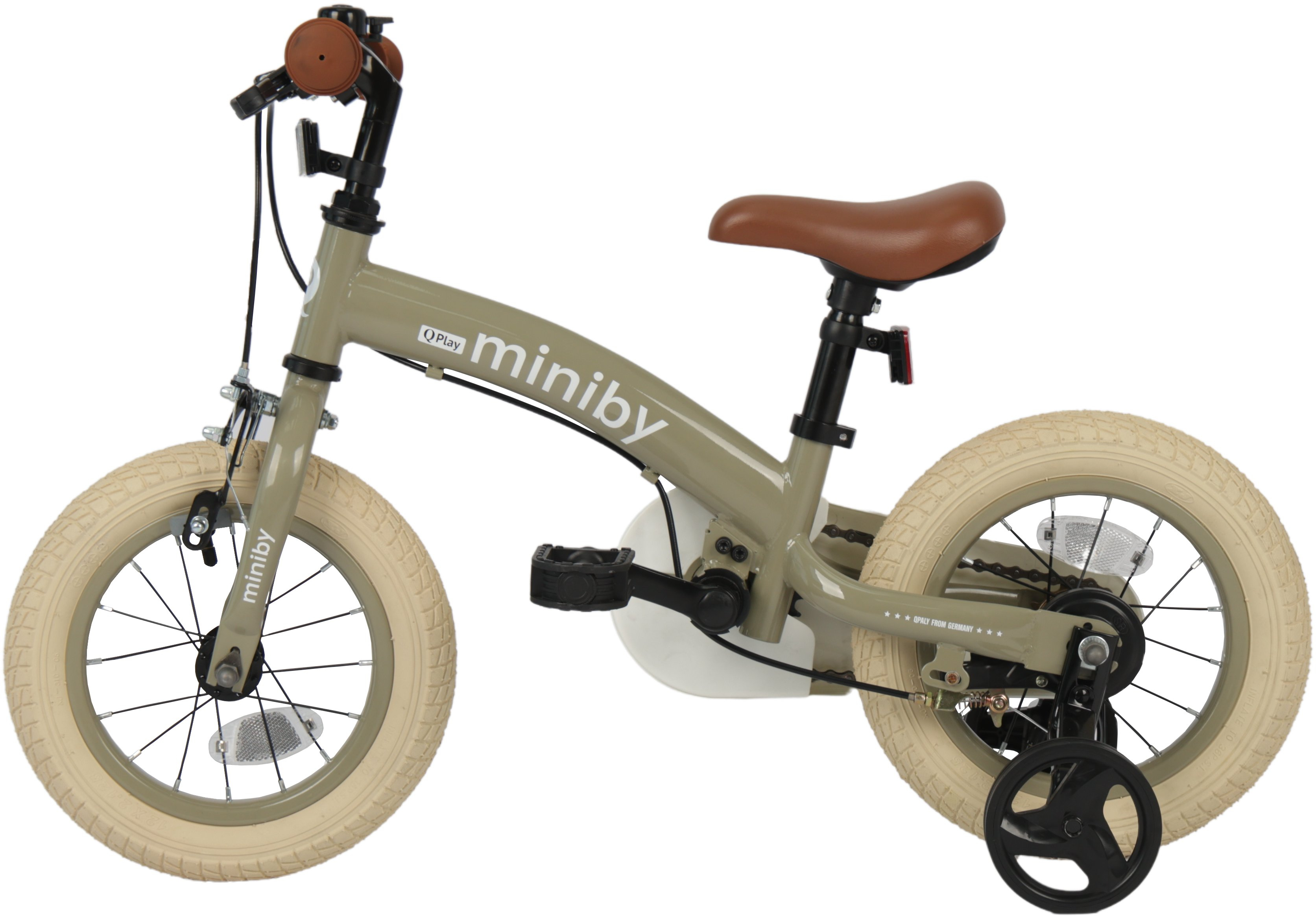 Велосипед - беговел Miniby 3в1/12" Grey-Green (CB02MiniBy12Grey-Green) фото 2