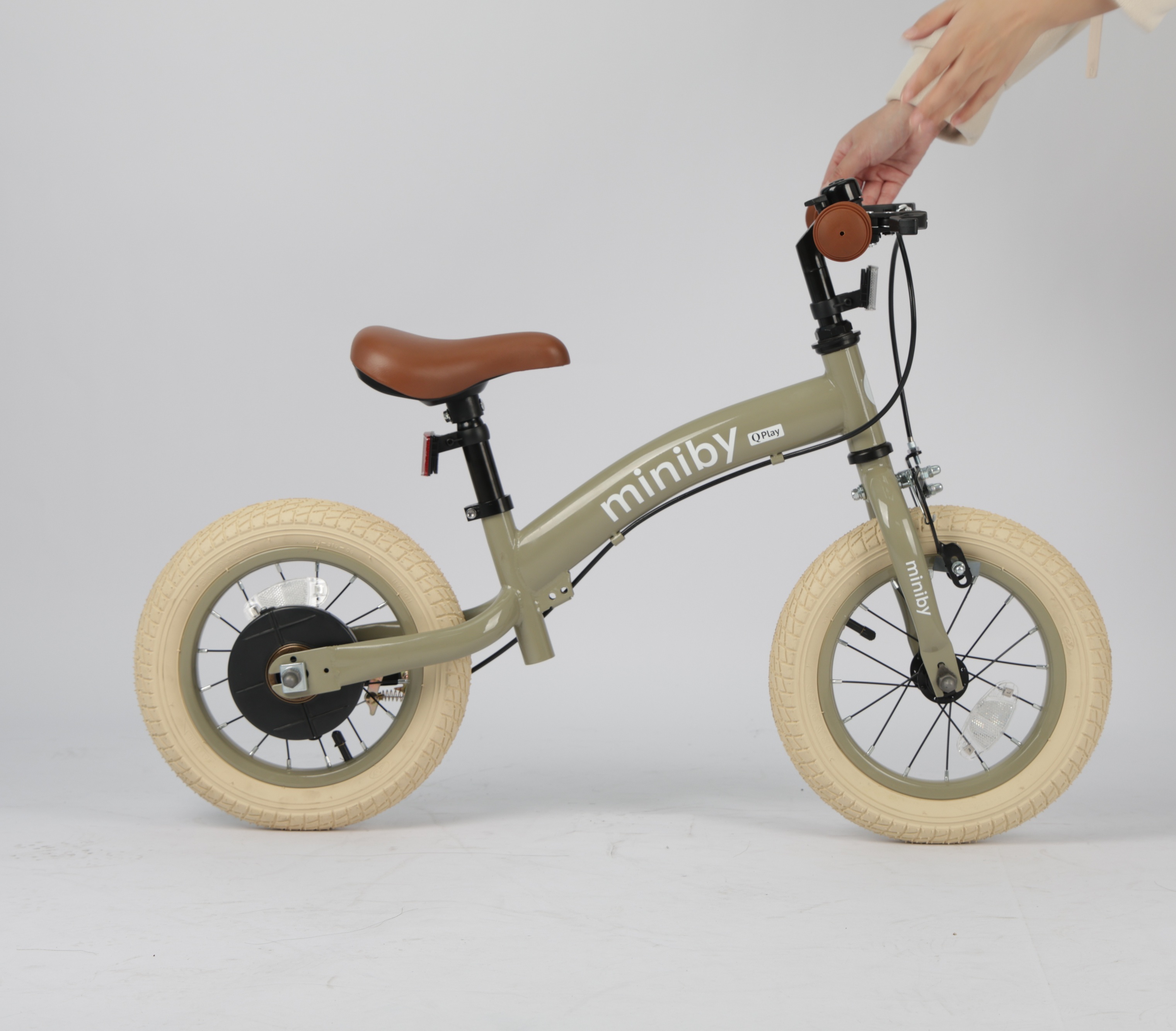 Велосипед - беговел Miniby 3в1/12" Grey-Green (CB02MiniBy12Grey-Green) фото 11